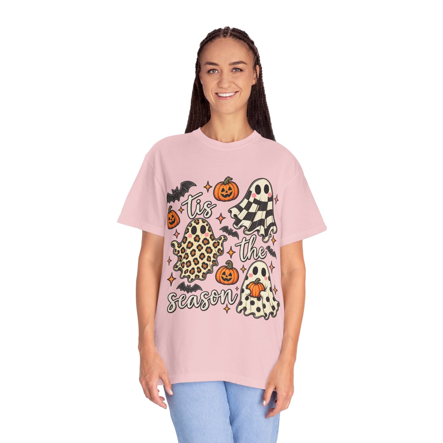 Halloween Ghosts T-Shirt - "Tis the Season" Cute Spooky Pumpkin Tee