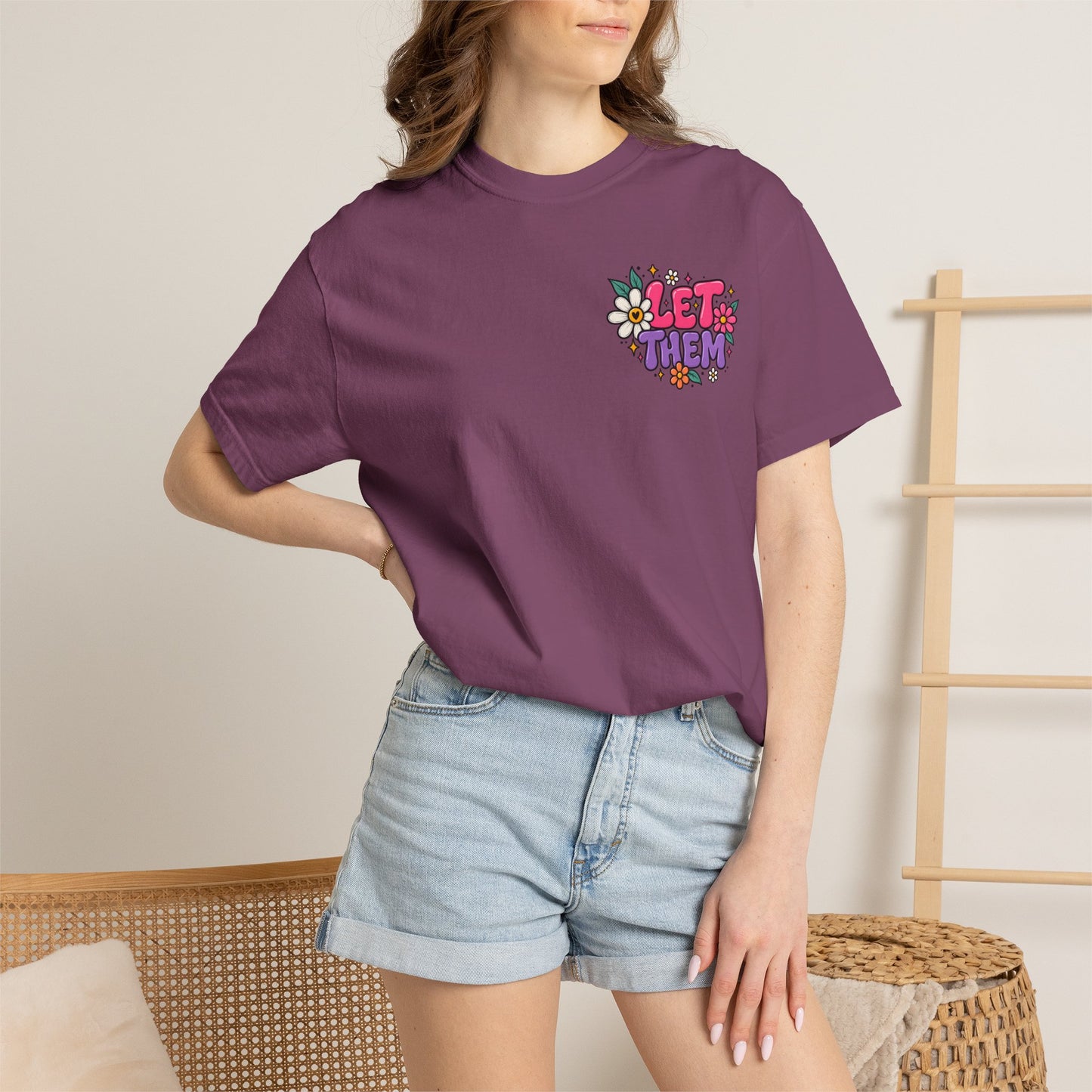 Let Them Judge You — Floral Positive Message T-Shirt