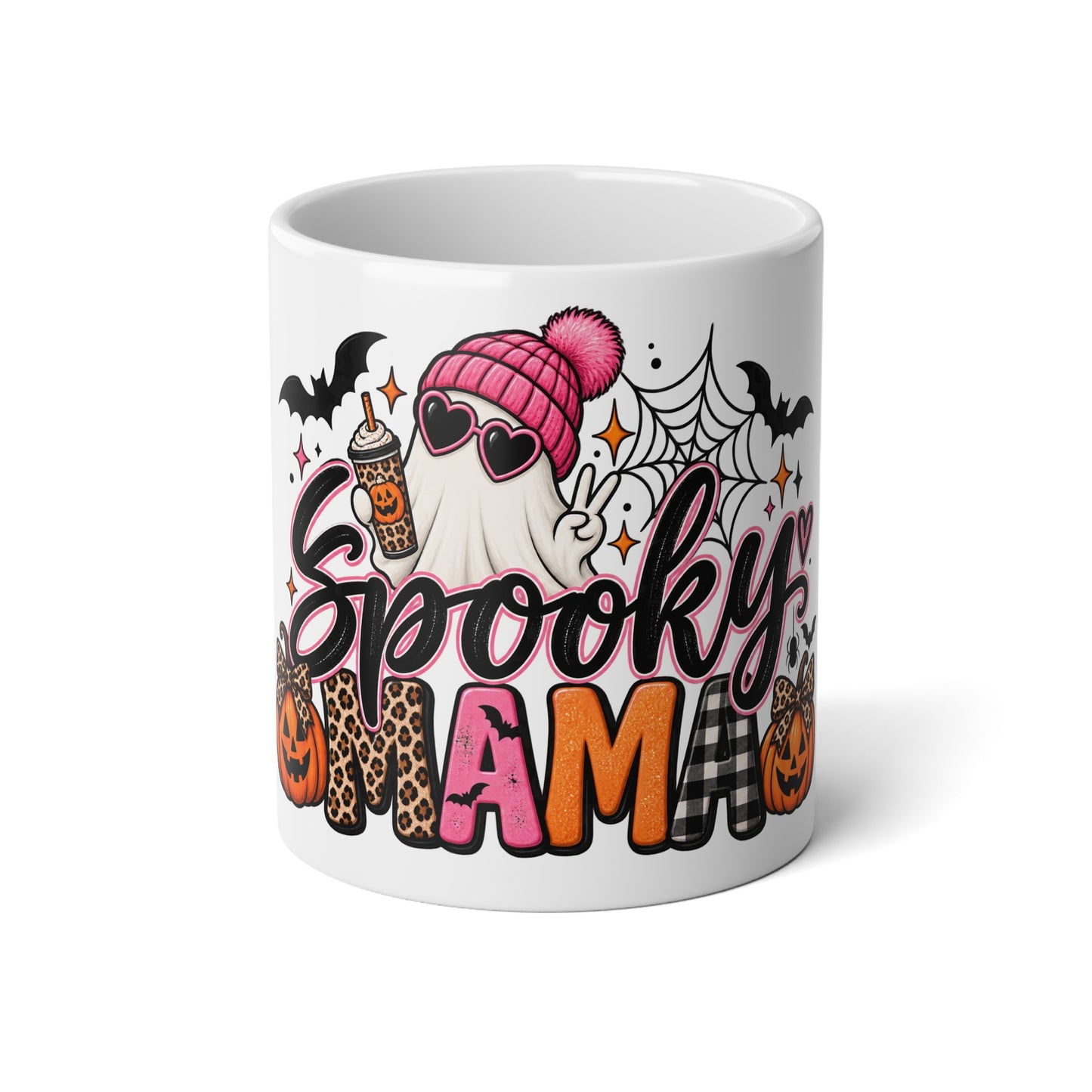 Spooky Mom 20oz Jumbo Mug — Halloween Ghost Mom Coffee Cup
