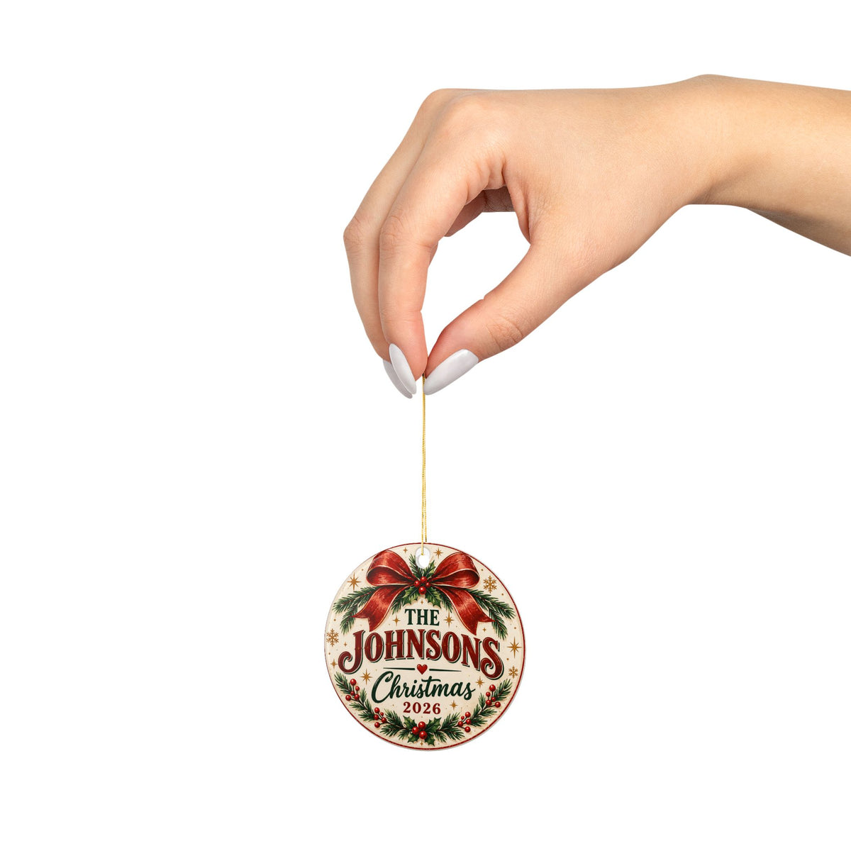 Personalized Family Christmas Ornament | Custom Last Name & Established Year | Double-Sided Keepsake