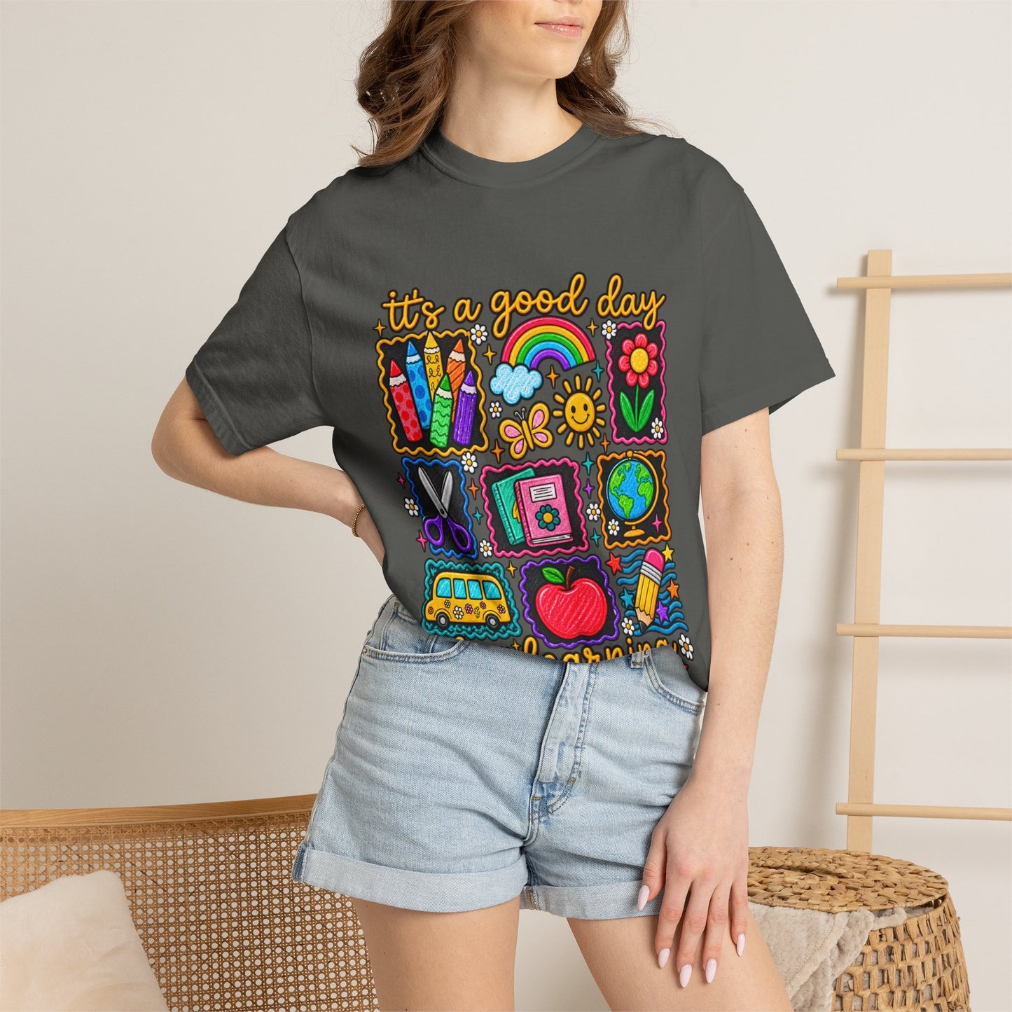 It's a Good Day for Learning T-Shirt — Cute School Icons Teacher & Student Tee