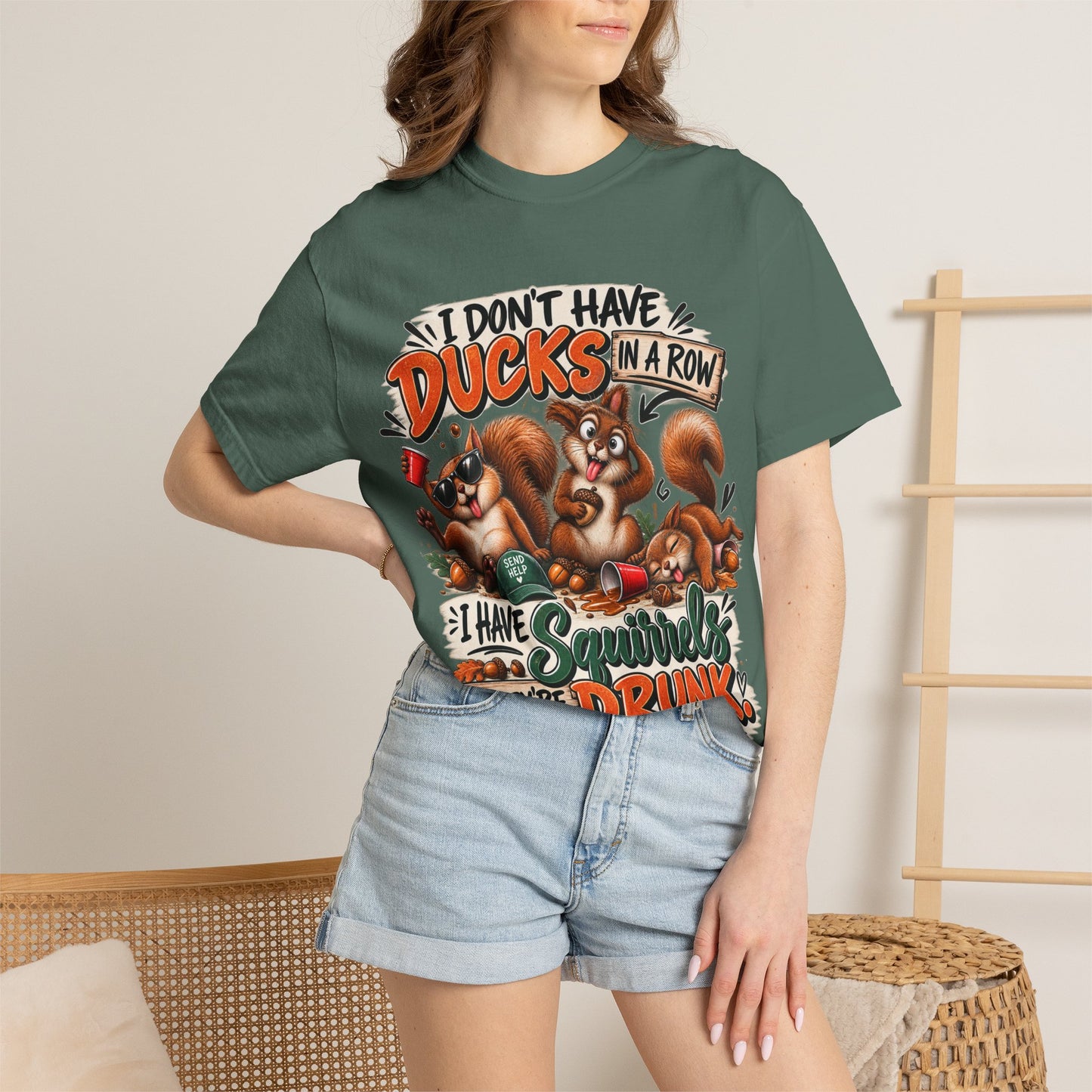 "I Don’t Have Ducks… I Have Squirrels & They’re Drunk" Graphic Tee