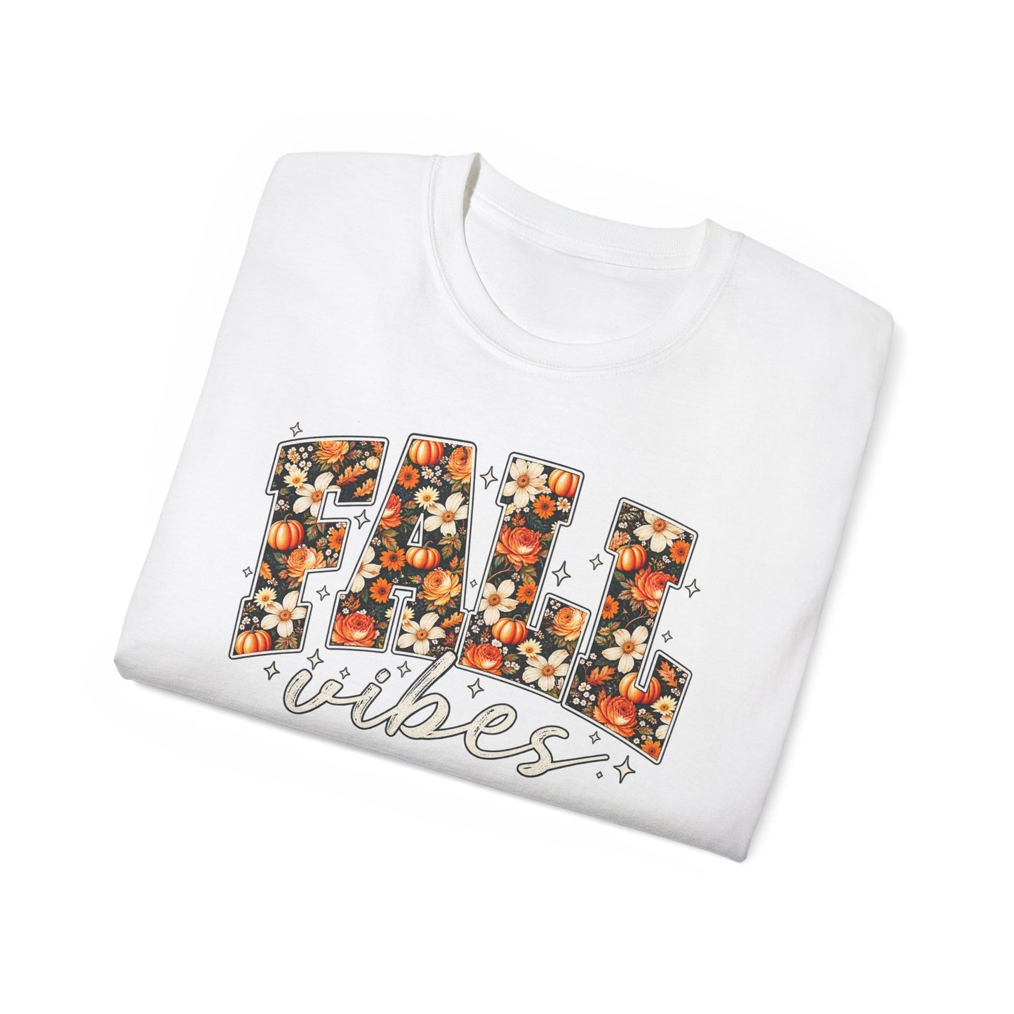 Fall Vibes Shirt | Floral Pumpkin Graphic Tee