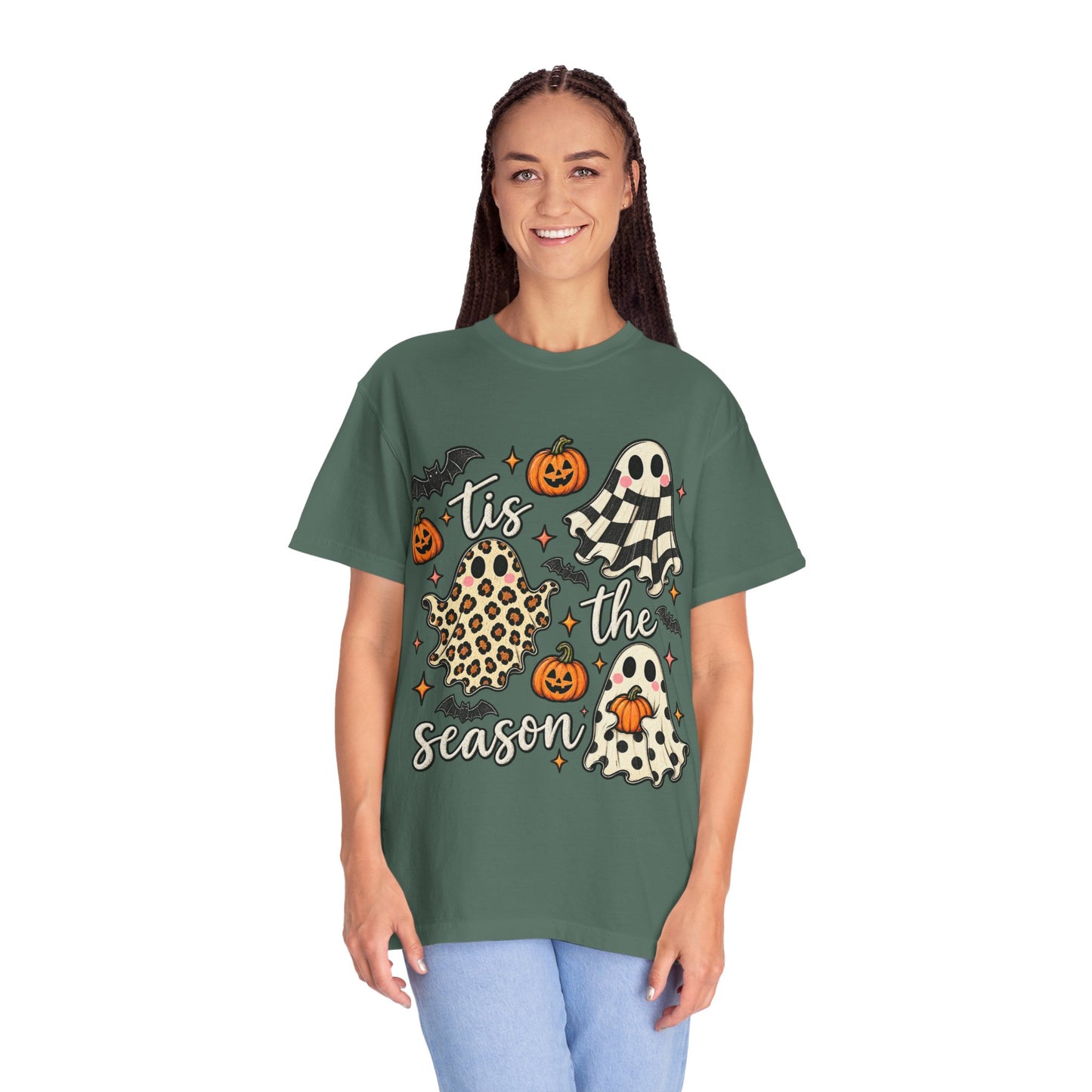 Halloween Ghosts T-Shirt - "Tis the Season" Cute Spooky Pumpkin Tee