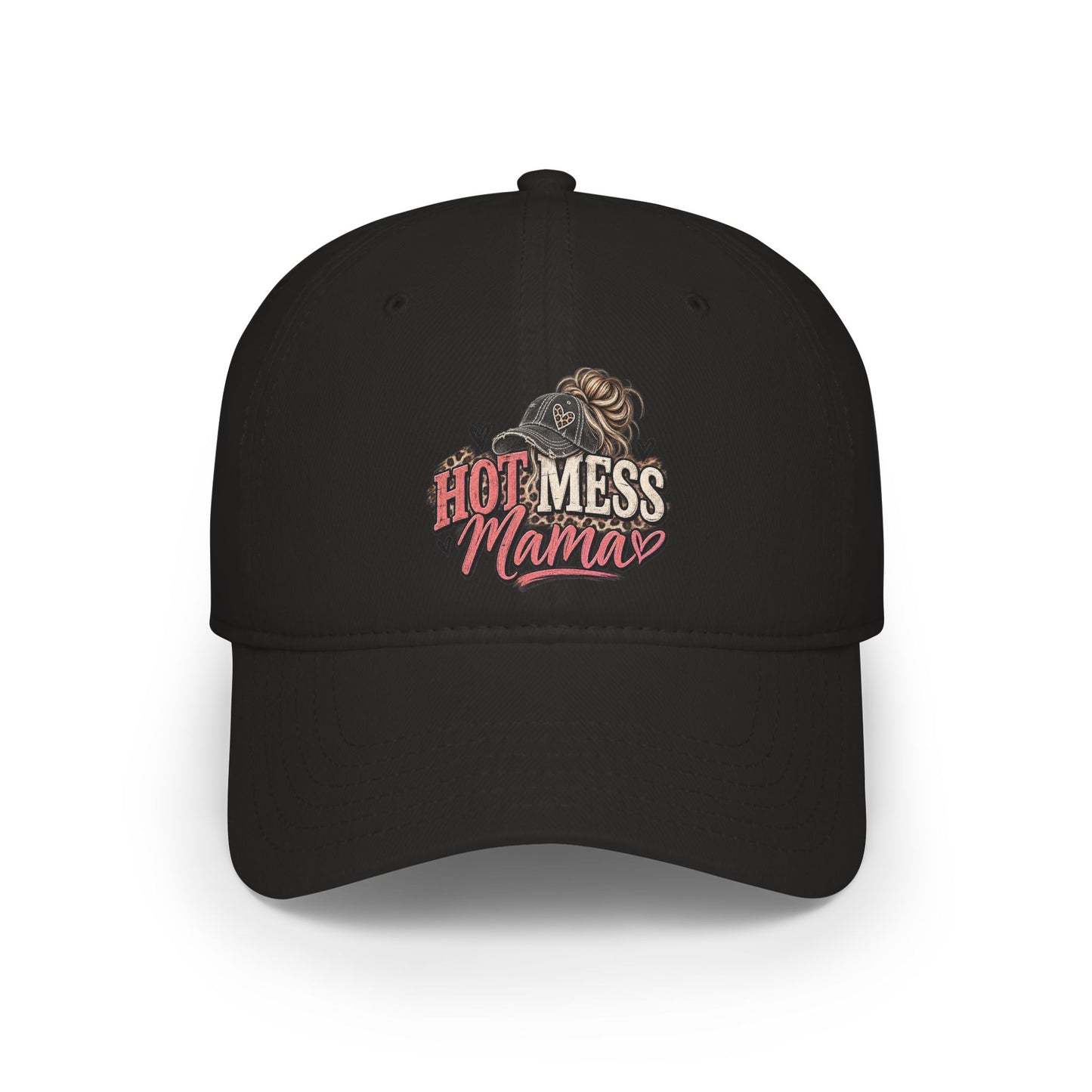 Hot Mess Mama Baseball Cap – Red Low Profile Mom Hat