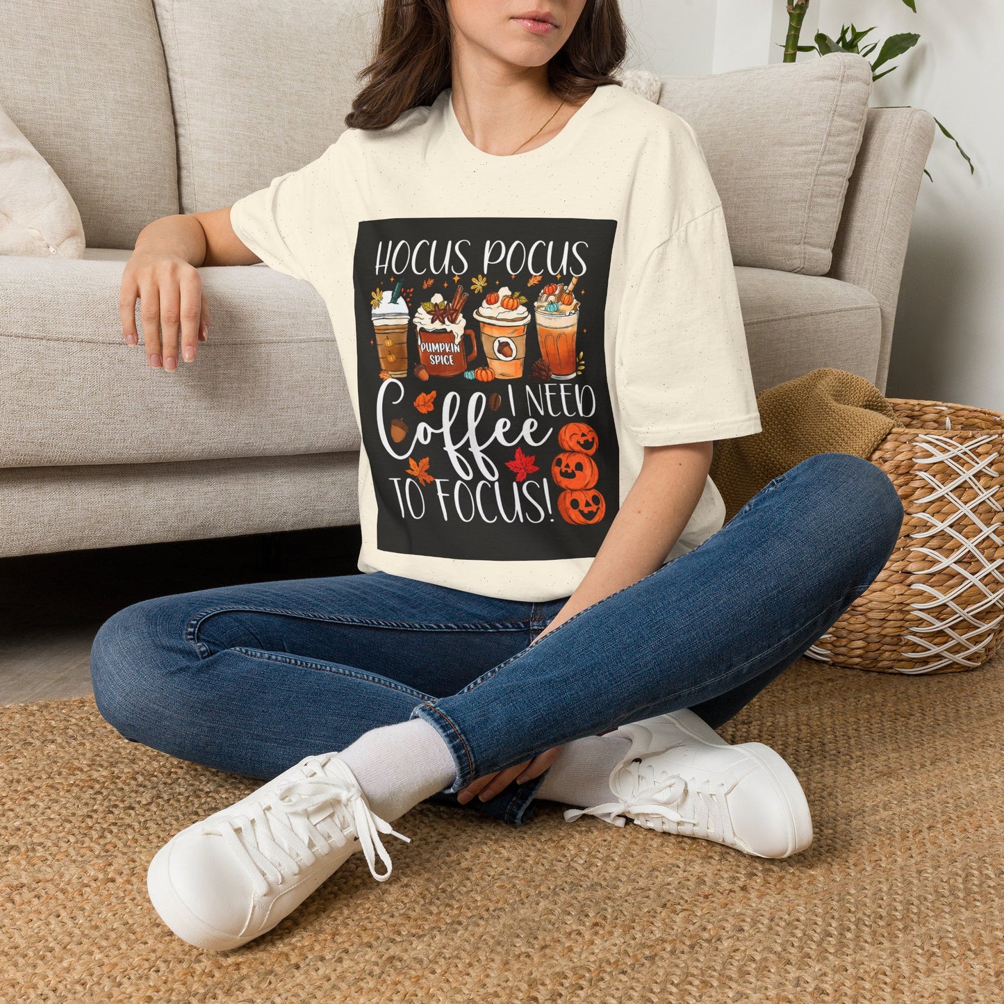 Hocus Pocus I Need Coffee T-Shirt — Pumpkin Spice Halloween Coffee Graphic Tee