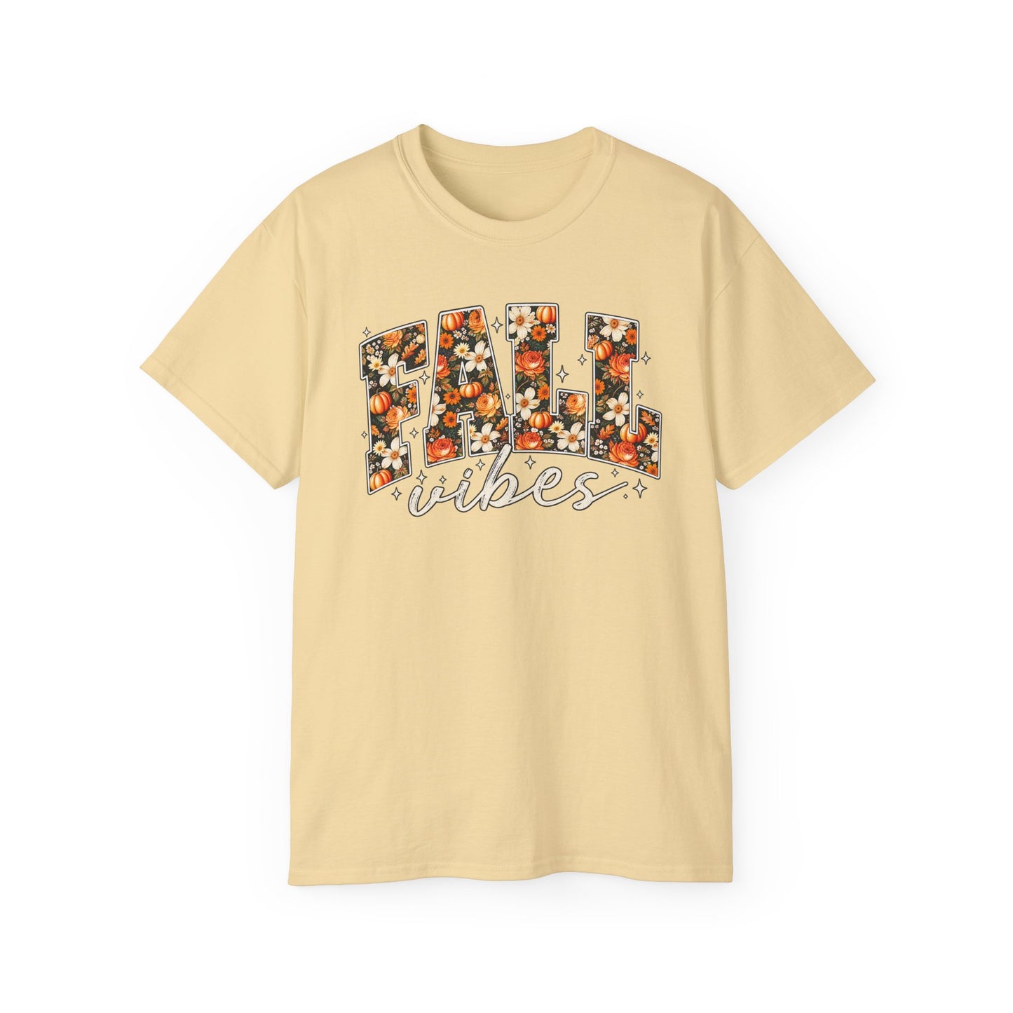 Fall Vibes Shirt | Floral Pumpkin Graphic Tee