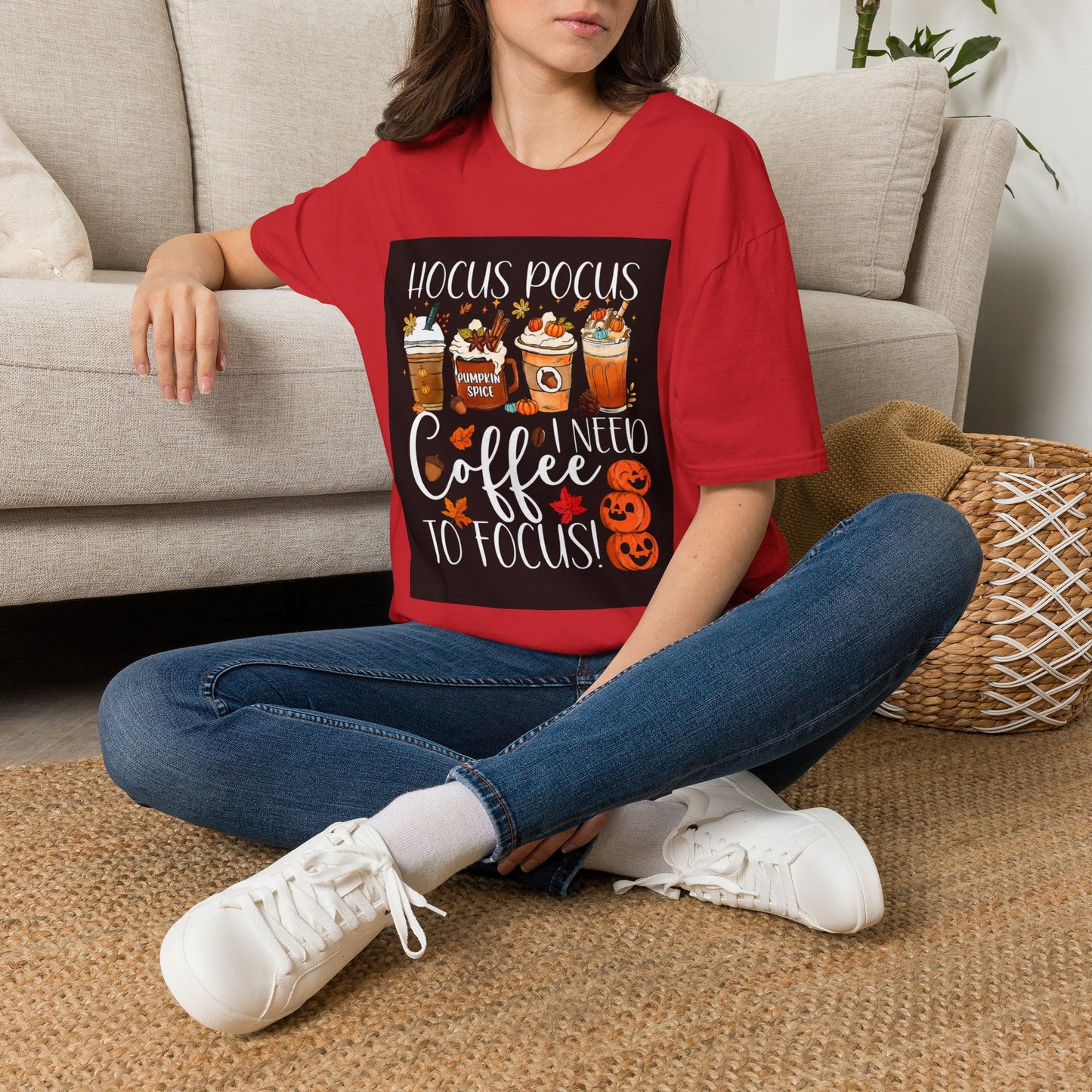 Hocus Pocus I Need Coffee T-Shirt — Pumpkin Spice Halloween Coffee Graphic Tee
