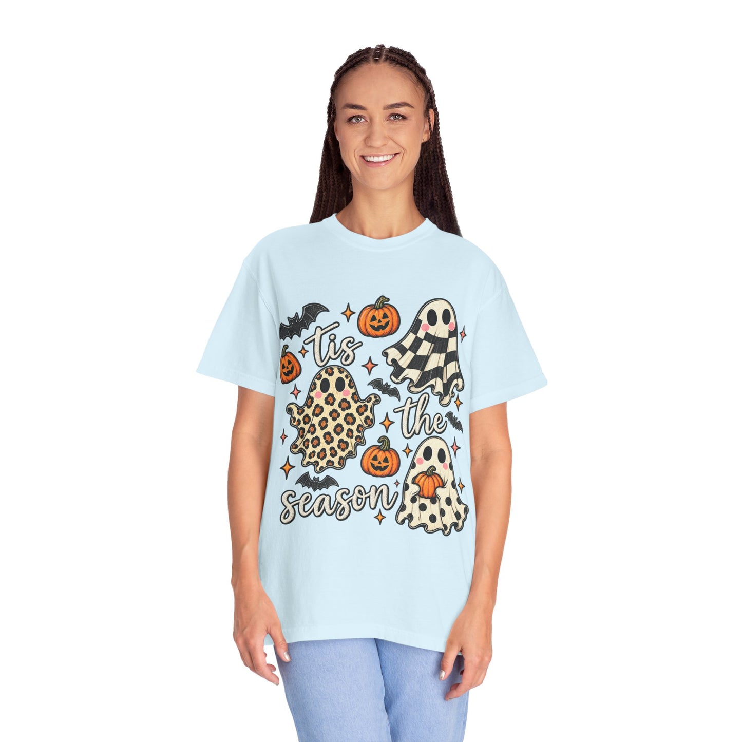 Halloween Ghosts T-Shirt - "Tis the Season" Cute Spooky Pumpkin Tee