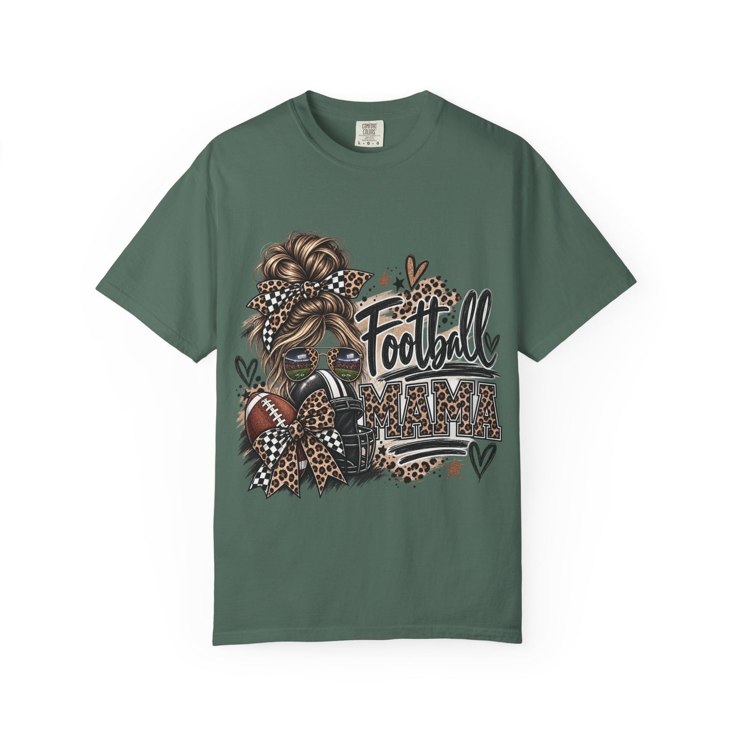 Football Mama Leopard Game Day Graphic Tee