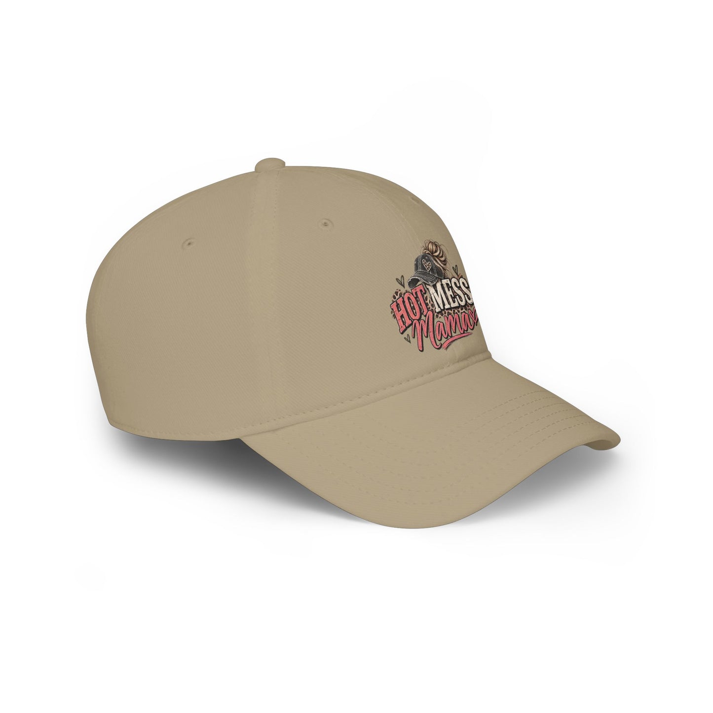 Hot Mess Mama Baseball Cap – Red Low Profile Mom Hat