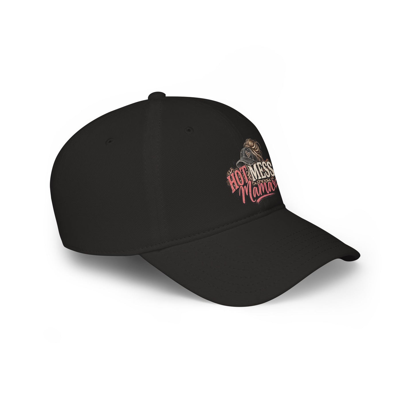Hot Mess Mama Baseball Cap – Red Low Profile Mom Hat