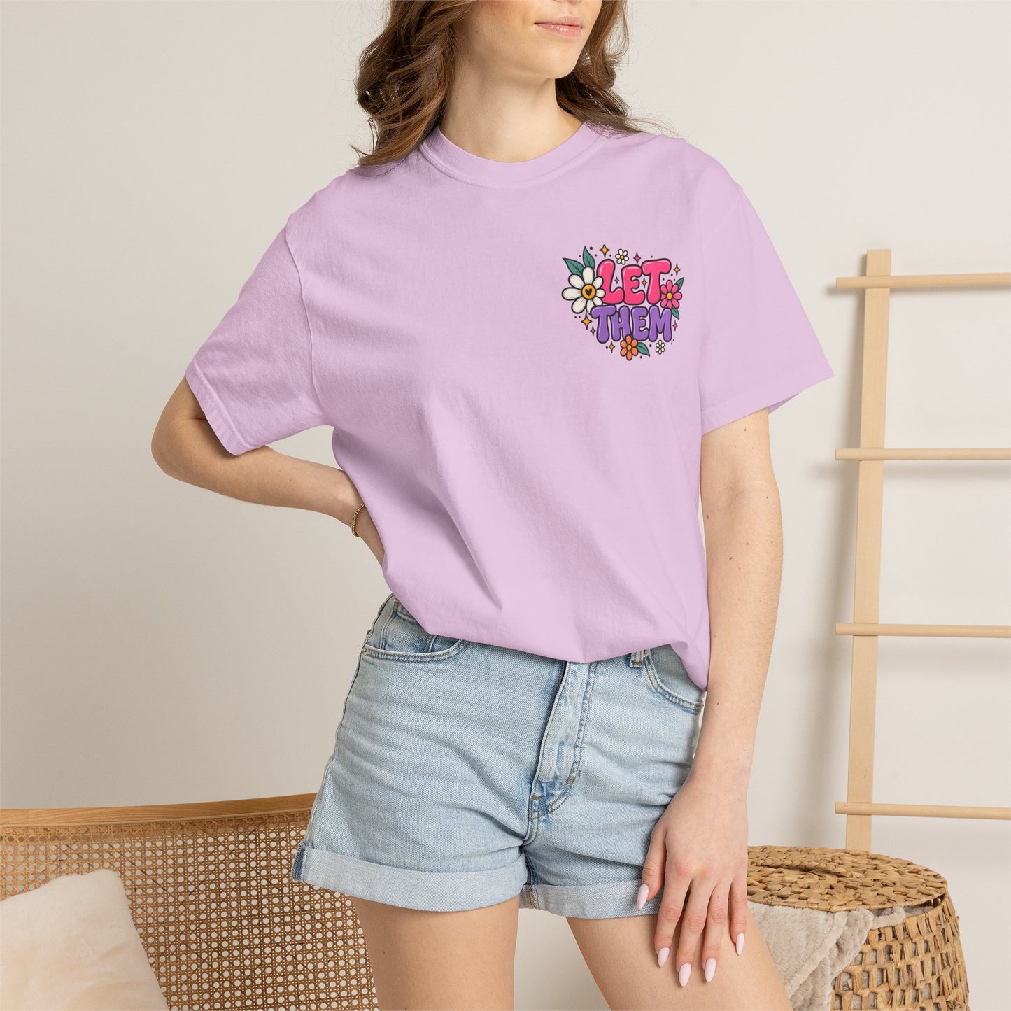 Let Them Judge You — Floral Positive Message T-Shirt