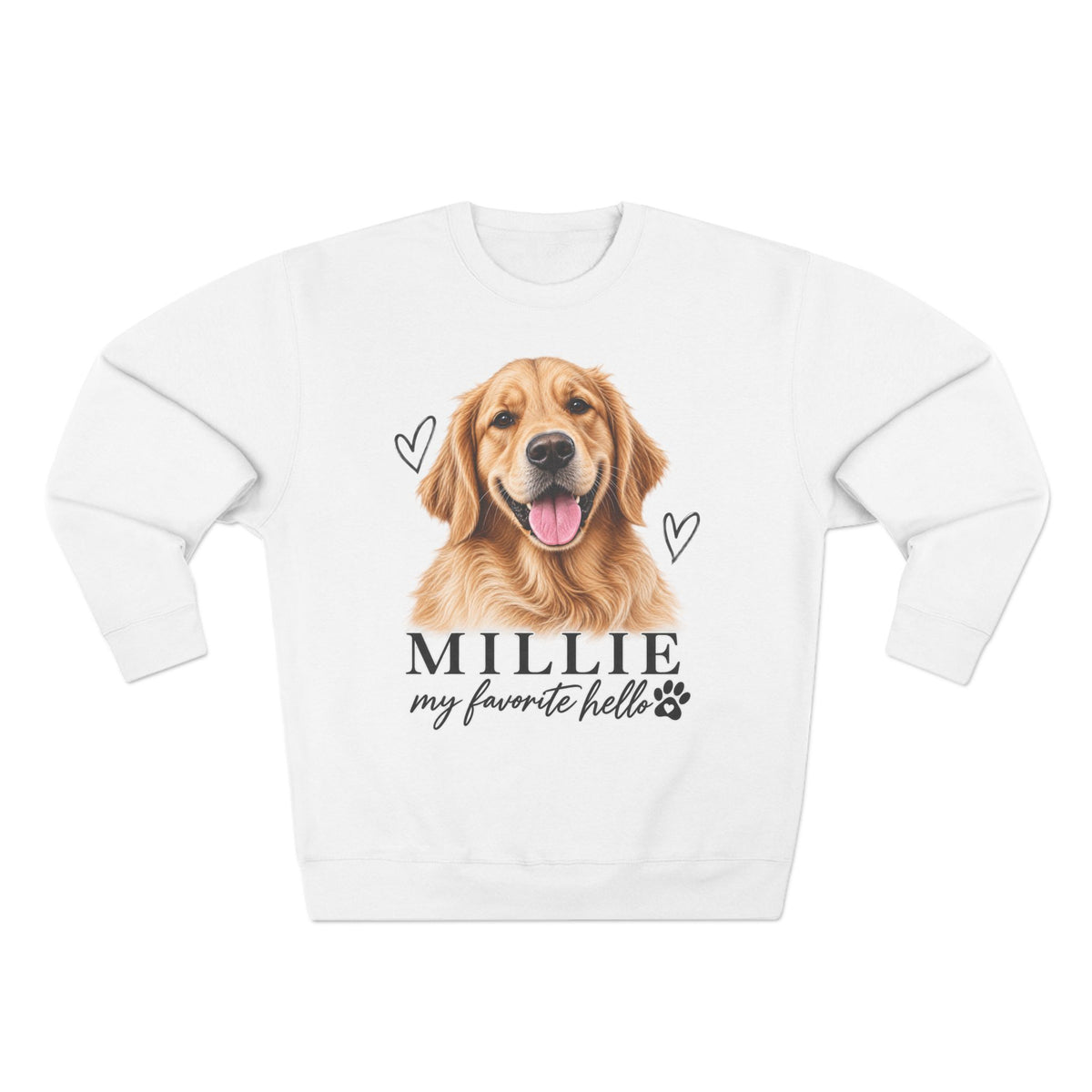 Personalized Pet Portrait Sweatshirt | Custom Pet Photo & Name Crewneck | Dog Mom Gift