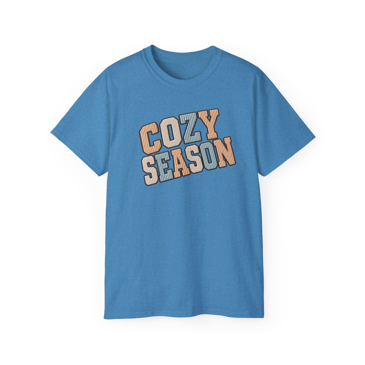 Cozy Season Tee — Retro Block Letter Fall Graphic T-Shirt
