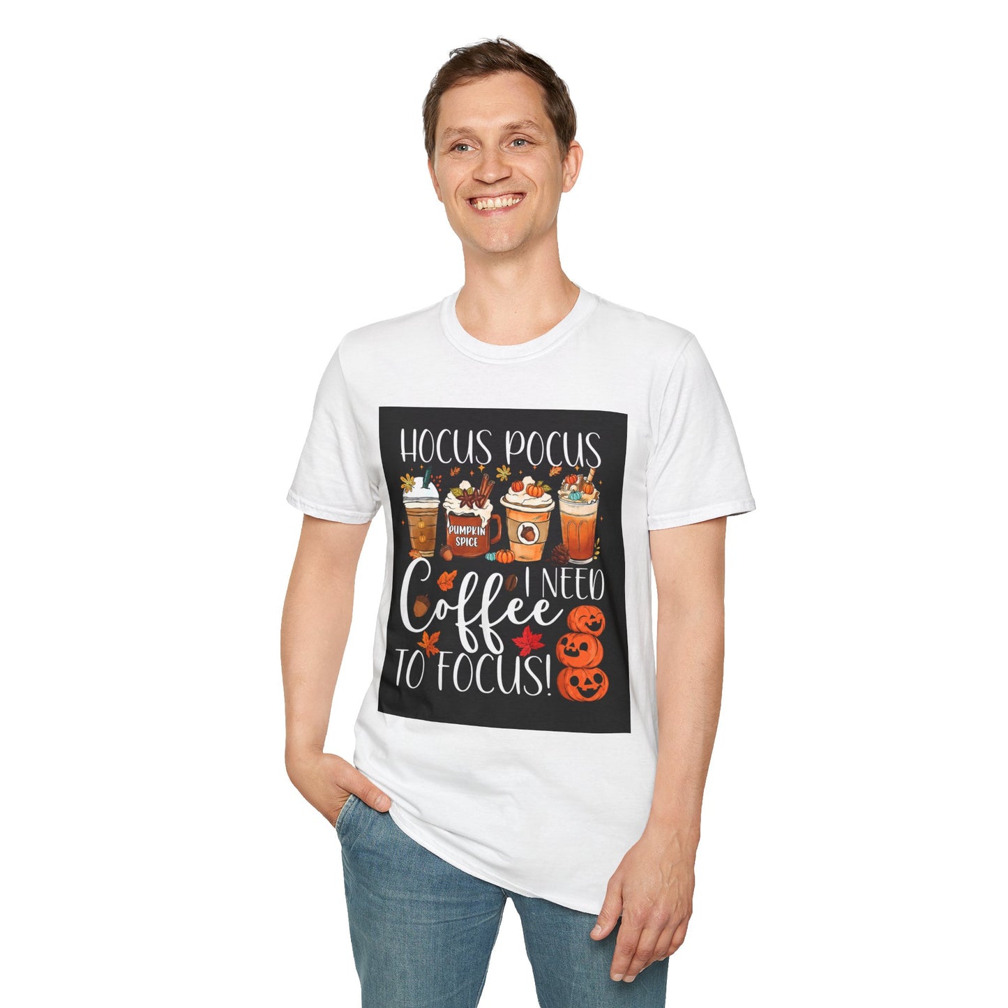 Hocus Pocus I Need Coffee T-Shirt — Pumpkin Spice Halloween Coffee Graphic Tee