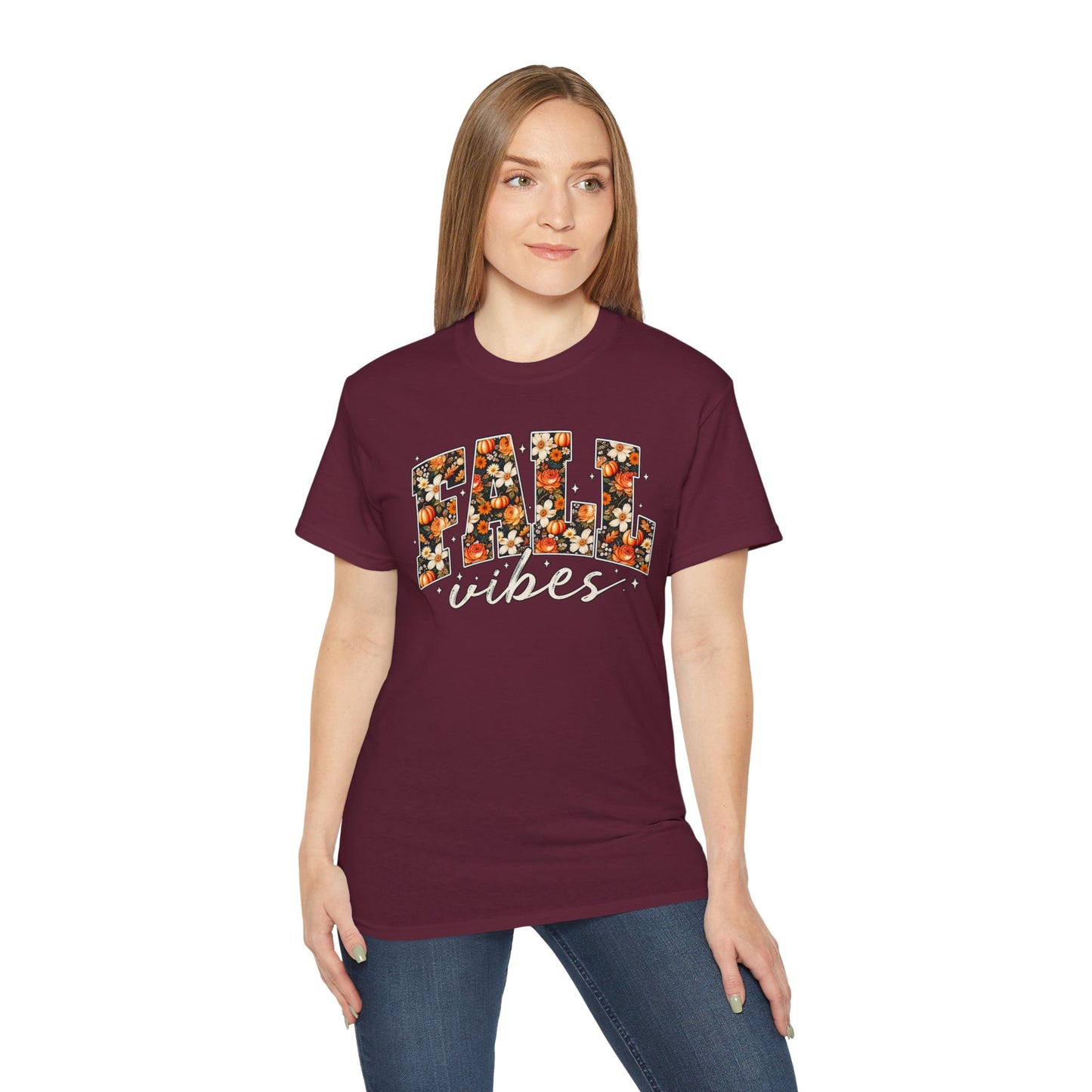 Fall Vibes Shirt | Floral Pumpkin Graphic Tee