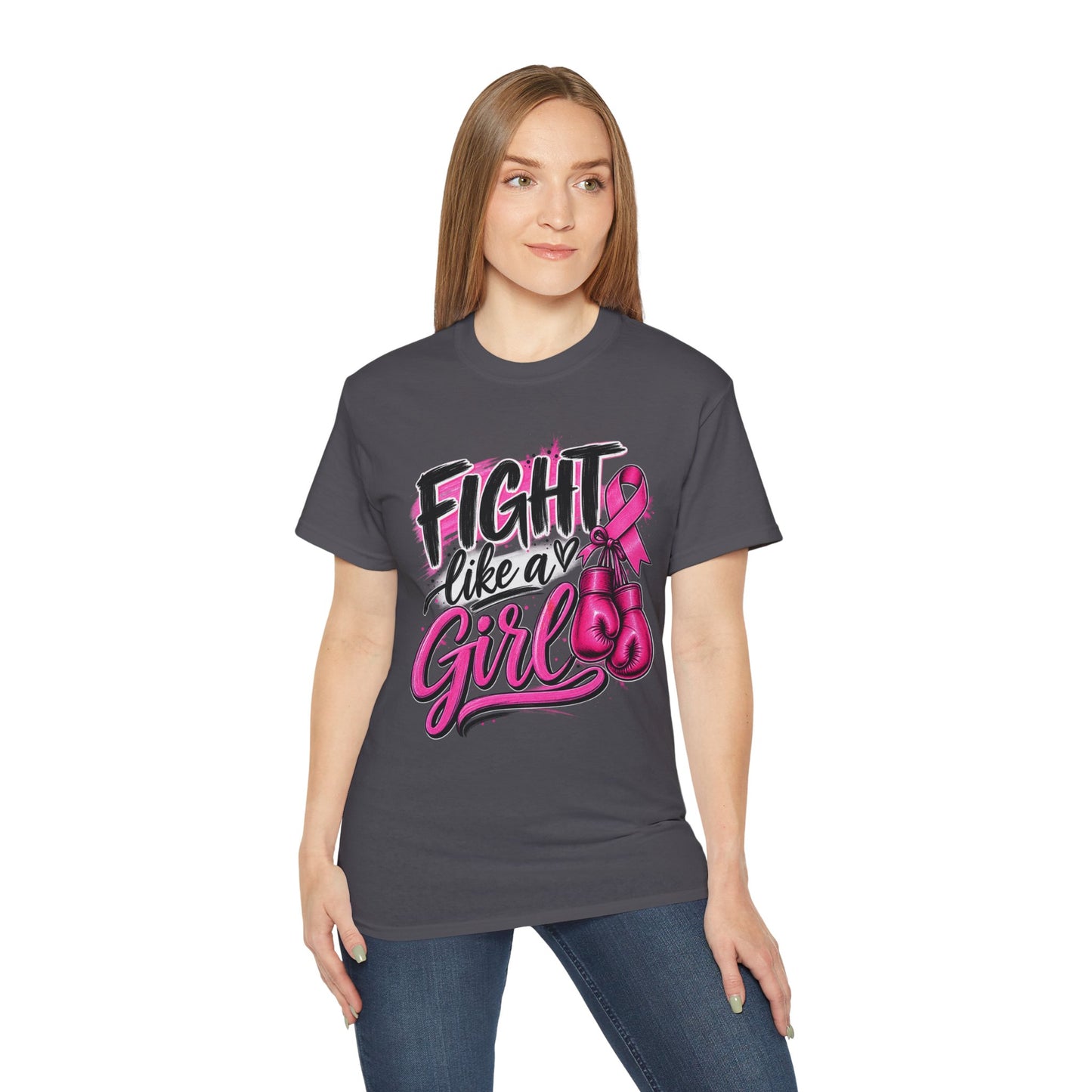 Fight Like a Girl Breast Cancer Awareness T-Shirt