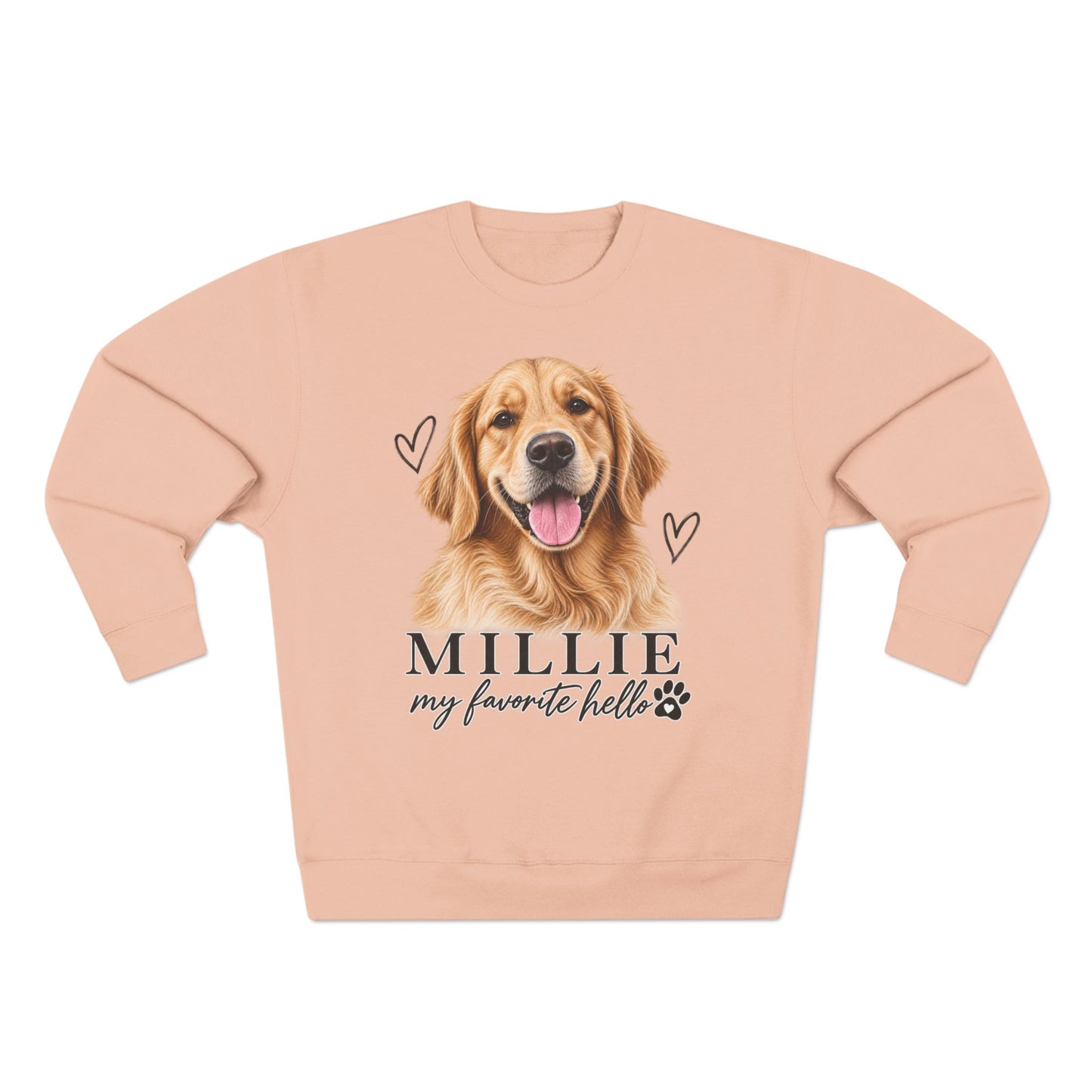 Personalized Pet Portrait Sweatshirt | Custom Pet Photo & Name Crewneck | Dog Mom Gift