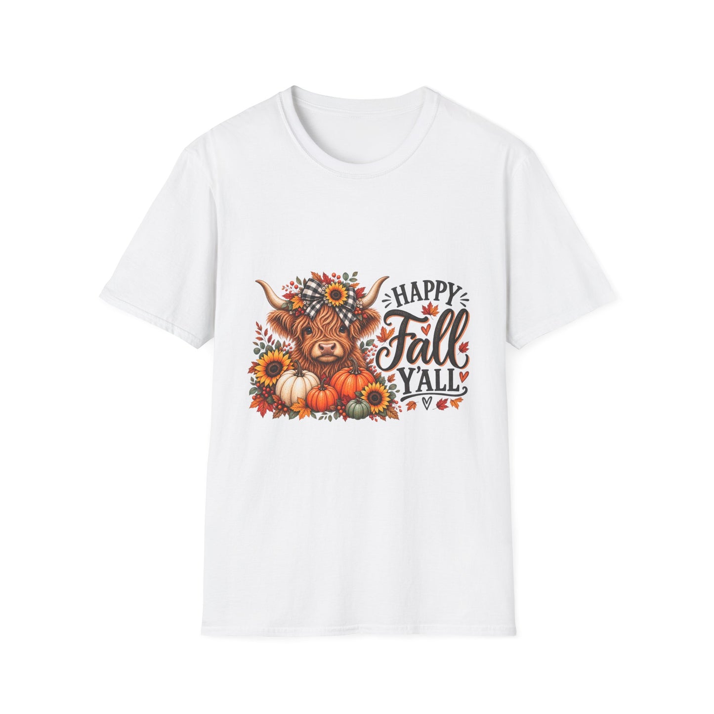 Happy Fall Y'all Highland Cow Shirt | Cute Fall Graphic Tee