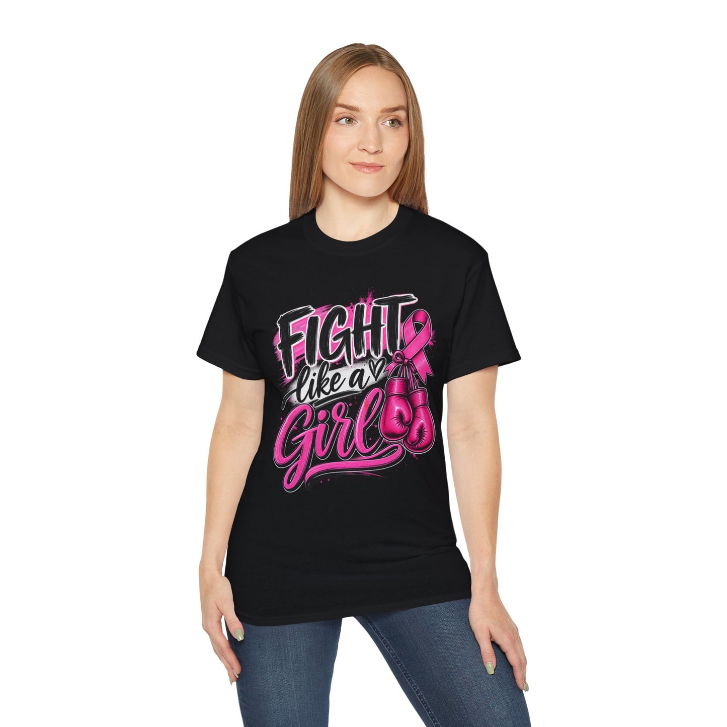 Fight Like a Girl Breast Cancer Awareness T-Shirt