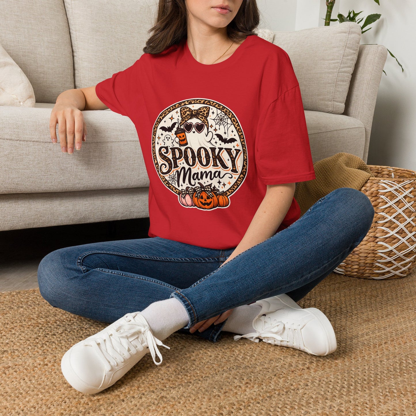 Spooky Mama T-Shirt — Halloween Ghost Graphic Tee
