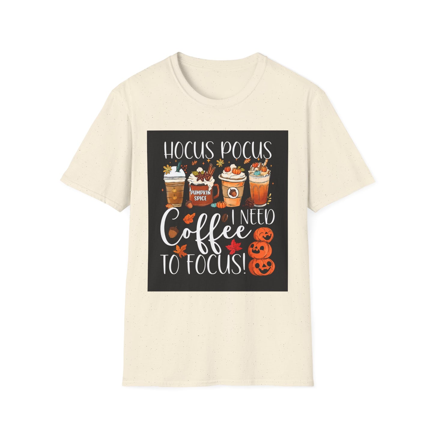 Hocus Pocus I Need Coffee T-Shirt — Pumpkin Spice Halloween Coffee Graphic Tee