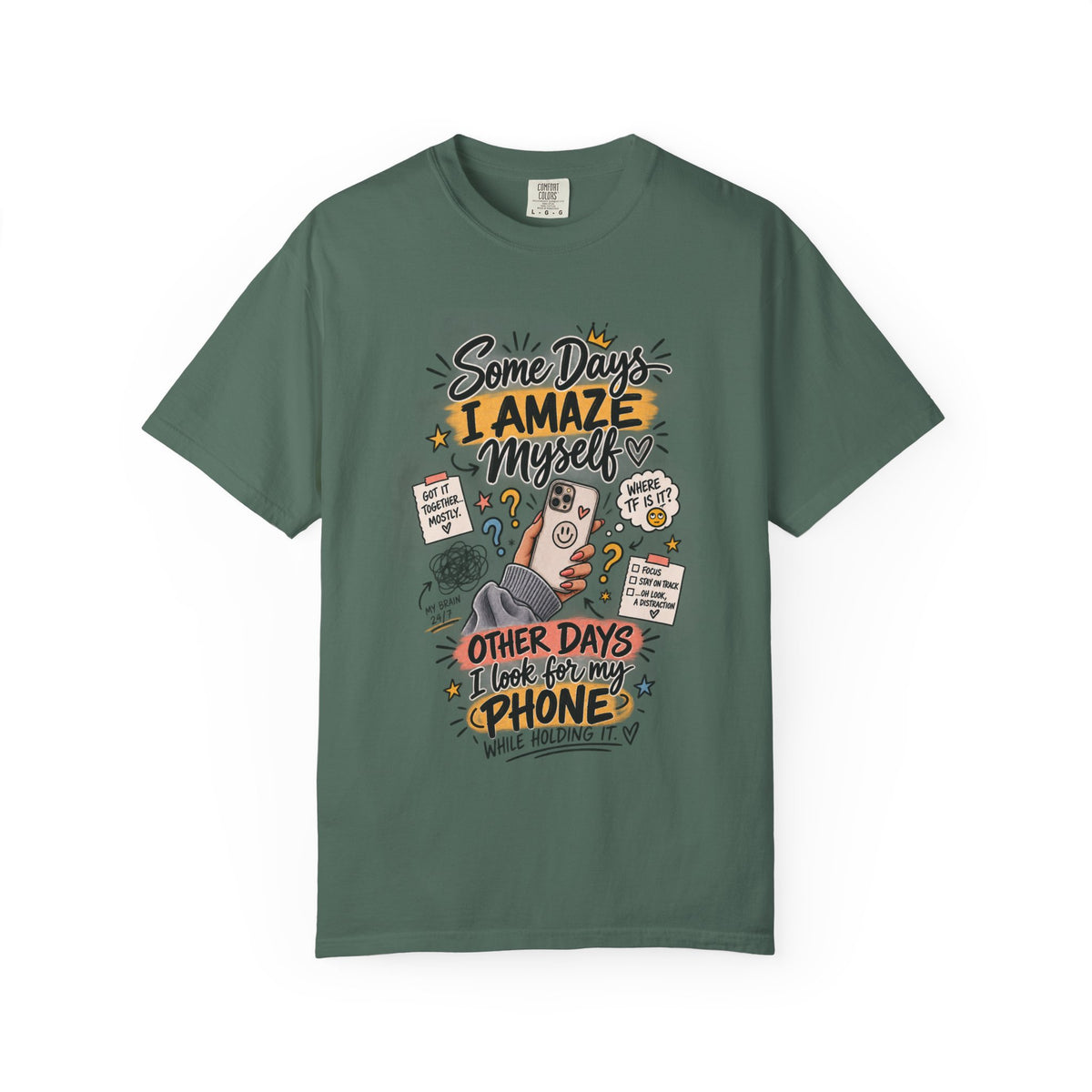 Some Days I Amaze Myself Funny Graphic Tee – Relatable Phone Shirt