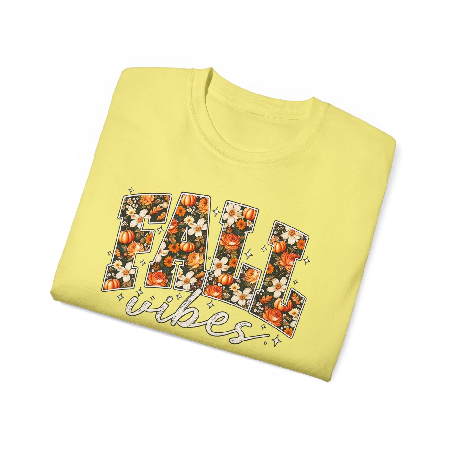 Fall Vibes Shirt | Floral Pumpkin Graphic Tee