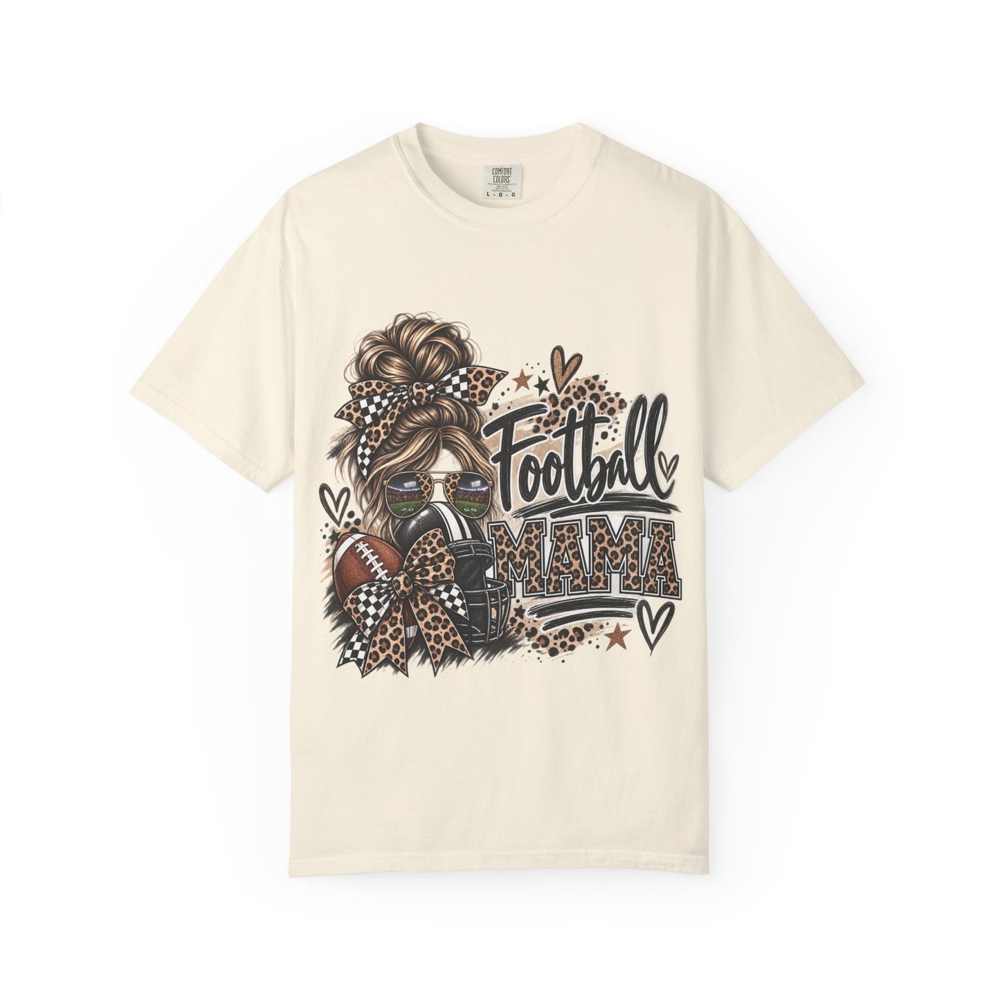 Football Mama Leopard Game Day Graphic Tee