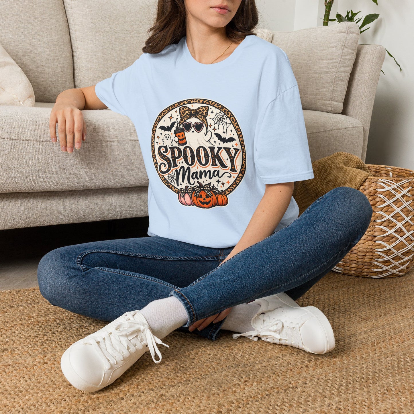 Spooky Mama T-Shirt — Halloween Ghost Graphic Tee