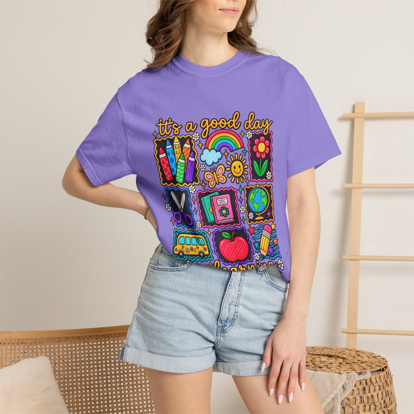 It's a Good Day for Learning T-Shirt — Cute School Icons Teacher & Student Tee
