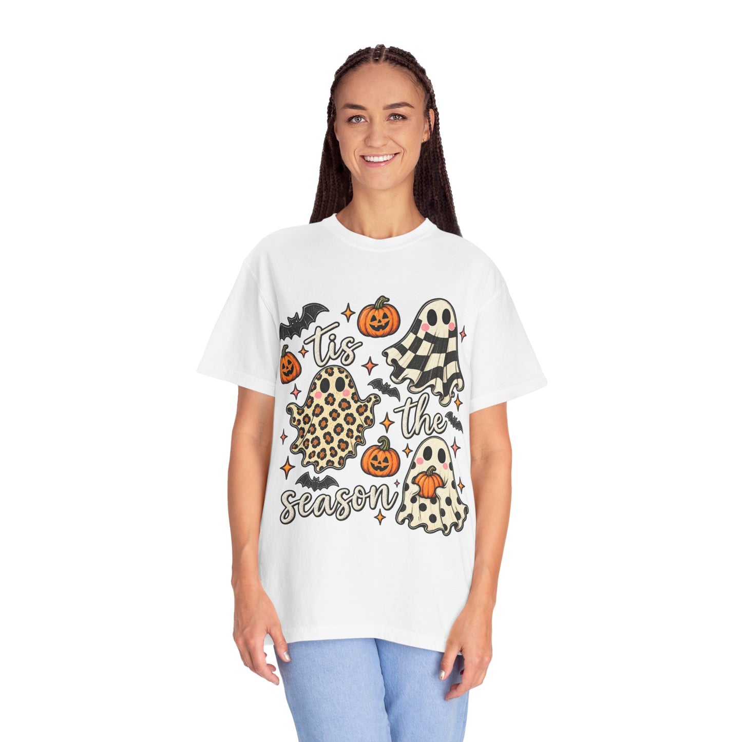 Halloween Ghosts T-Shirt - "Tis the Season" Cute Spooky Pumpkin Tee