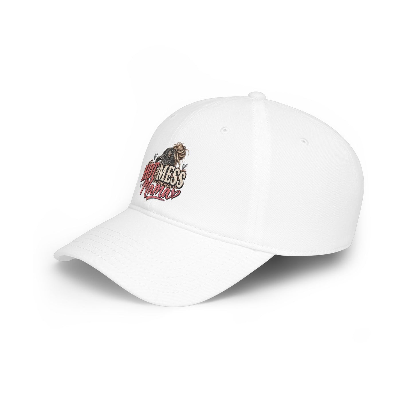 Hot Mess Mama Baseball Cap – Red Low Profile Mom Hat