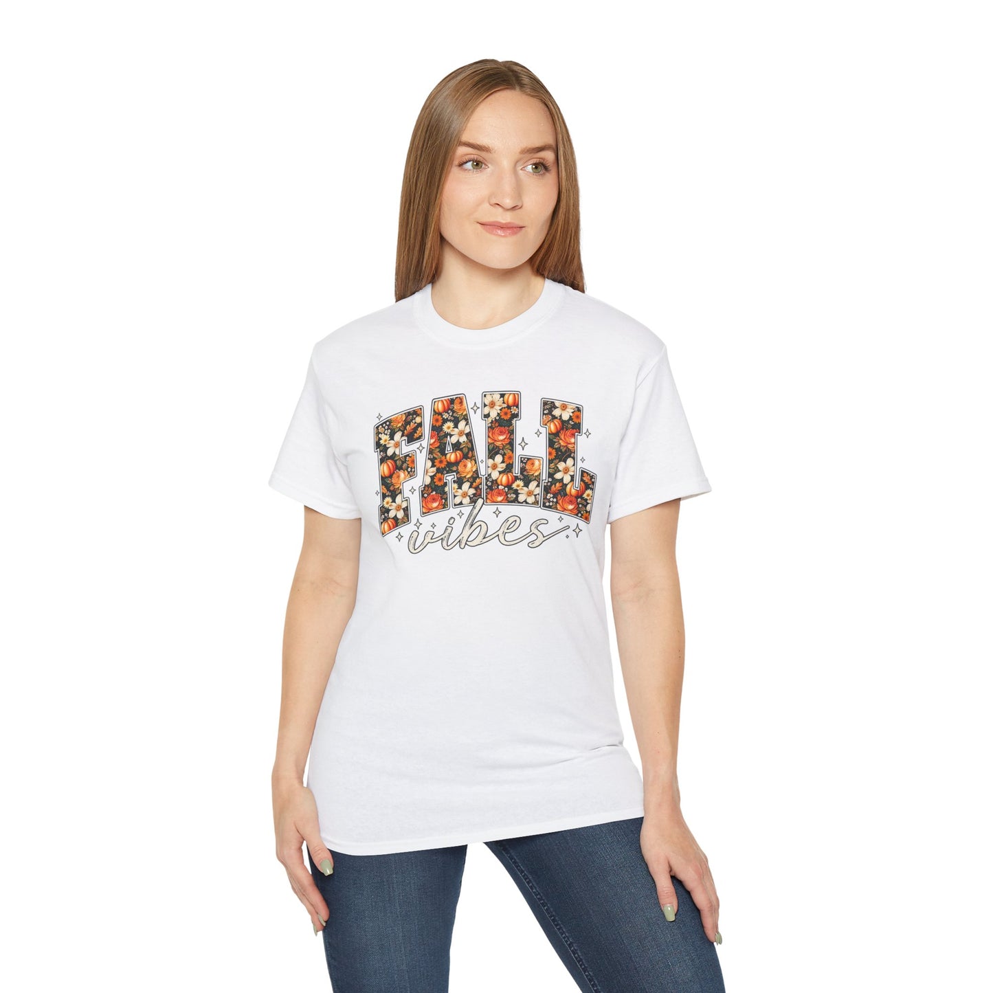 Fall Vibes Shirt | Floral Pumpkin Graphic Tee