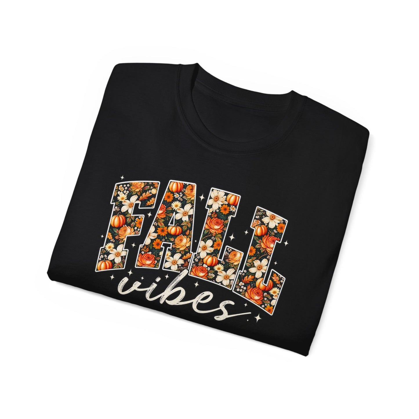 Fall Vibes Shirt | Floral Pumpkin Graphic Tee