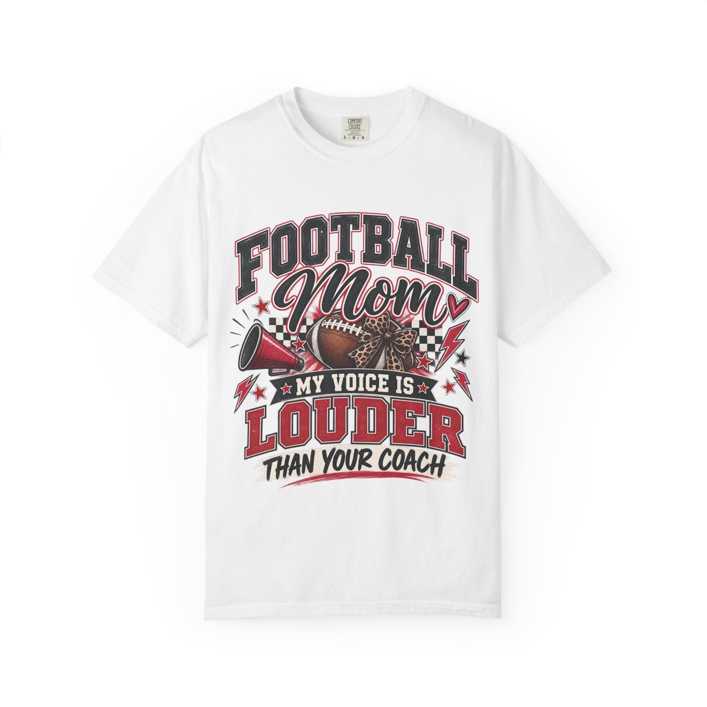 Football Mom Louder Than Your Coach Graphic Tee