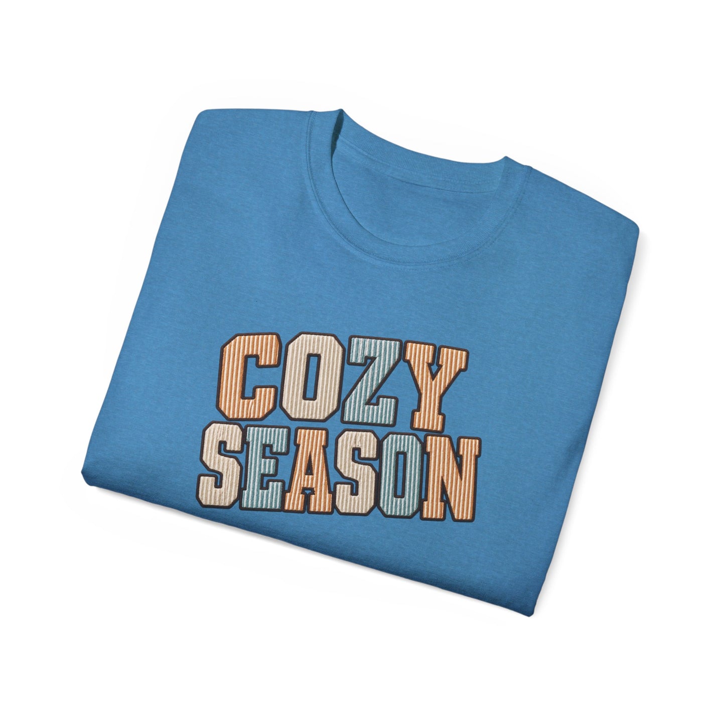 Cozy Season Tee — Retro Block Letter Fall Graphic T-Shirt