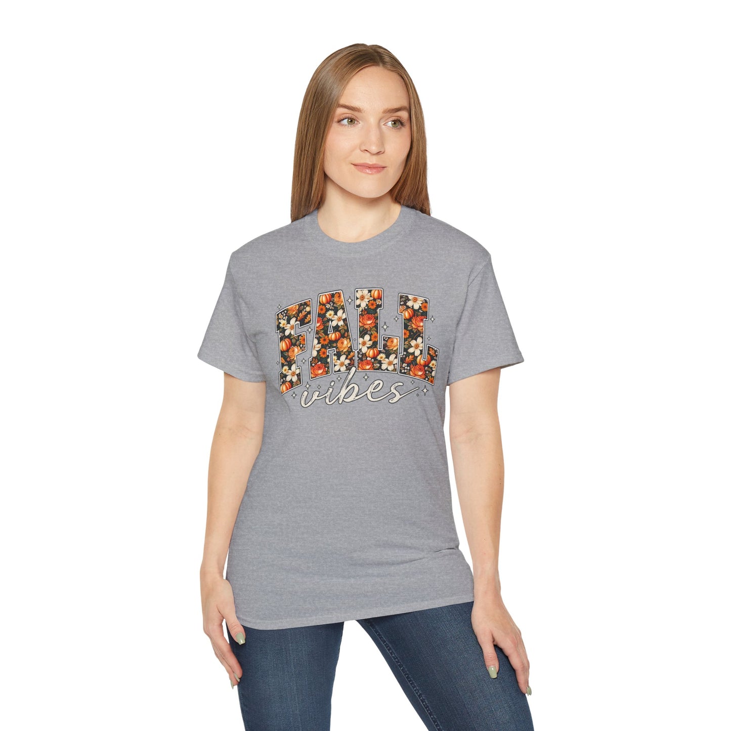 Fall Vibes Shirt | Floral Pumpkin Graphic Tee
