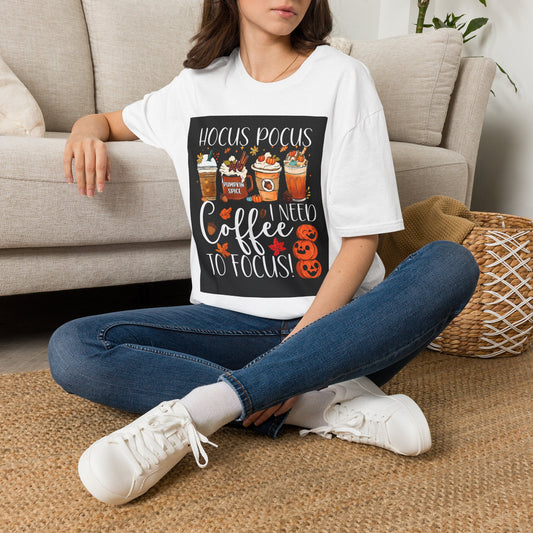 Hocus Pocus I Need Coffee T-Shirt — Pumpkin Spice Halloween Coffee Graphic Tee