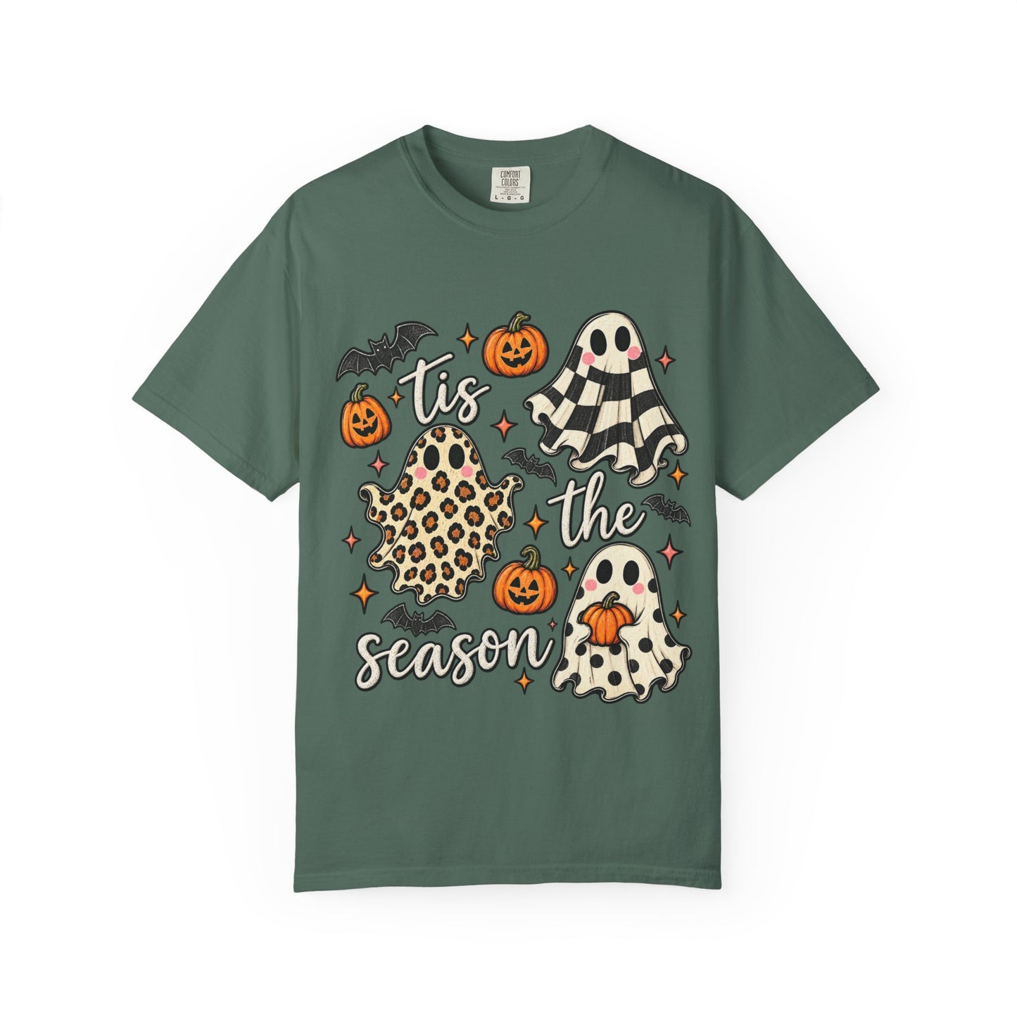 Halloween Ghosts T-Shirt - "Tis the Season" Cute Spooky Pumpkin Tee
