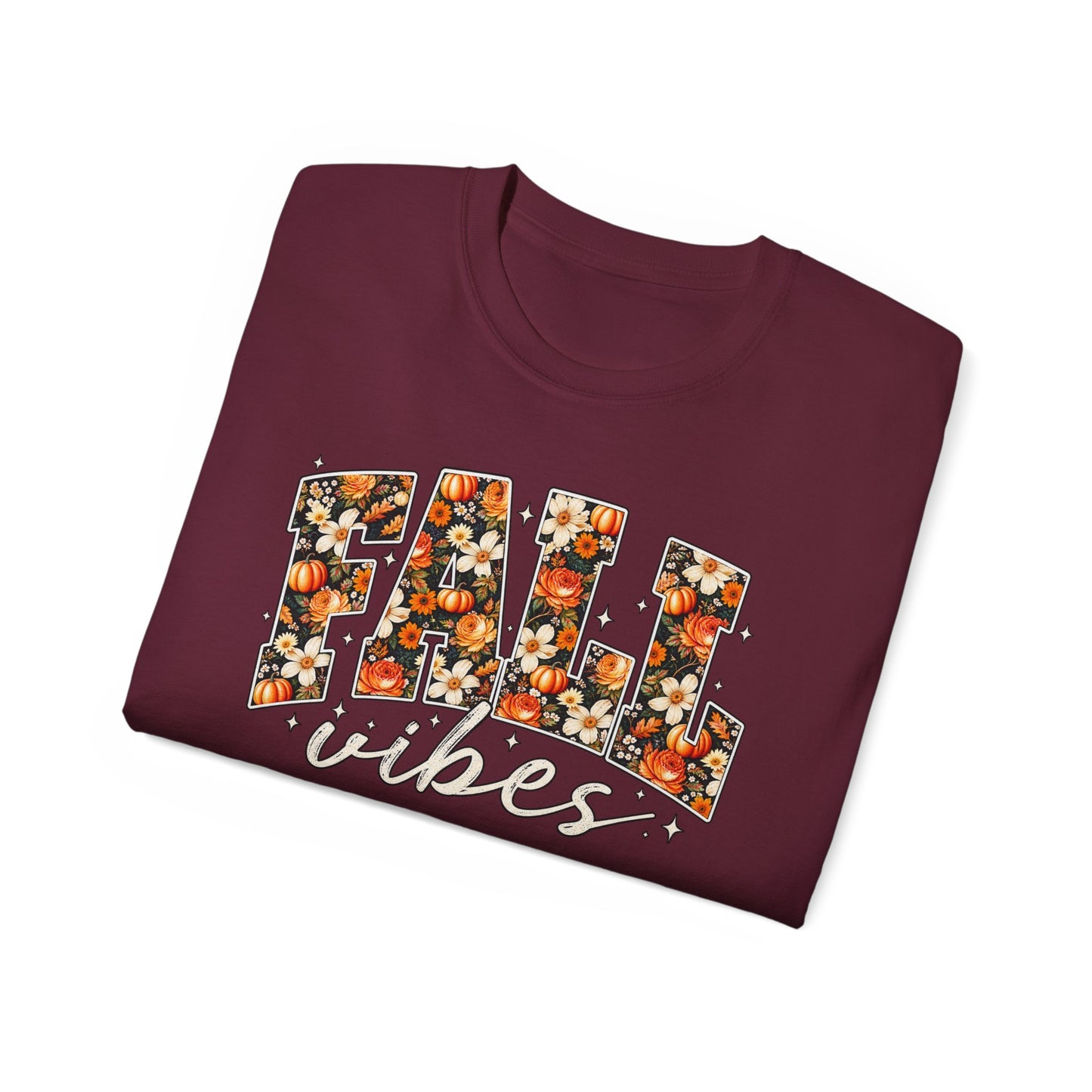 Fall Vibes Shirt | Floral Pumpkin Graphic Tee