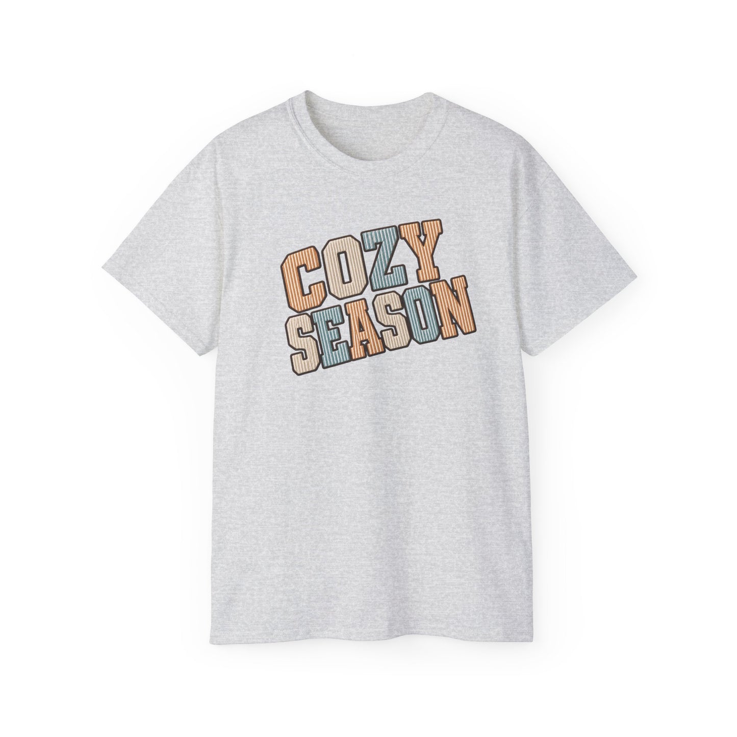 Cozy Season Tee — Retro Block Letter Fall Graphic T-Shirt