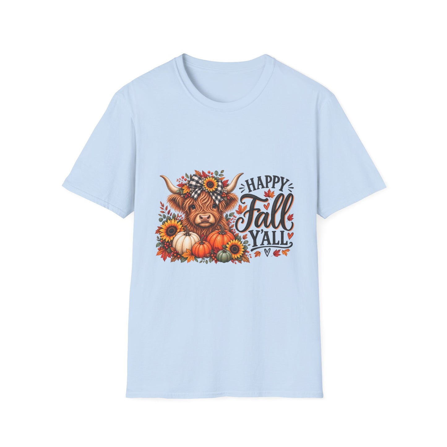 Happy Fall Y'all Highland Cow Shirt | Cute Fall Graphic Tee