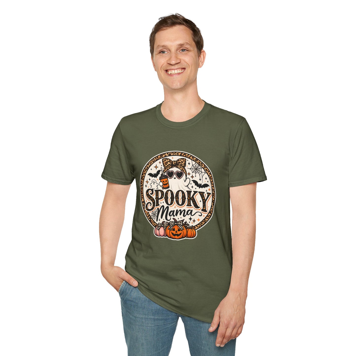 Spooky Mama T-Shirt — Halloween Ghost Graphic Tee