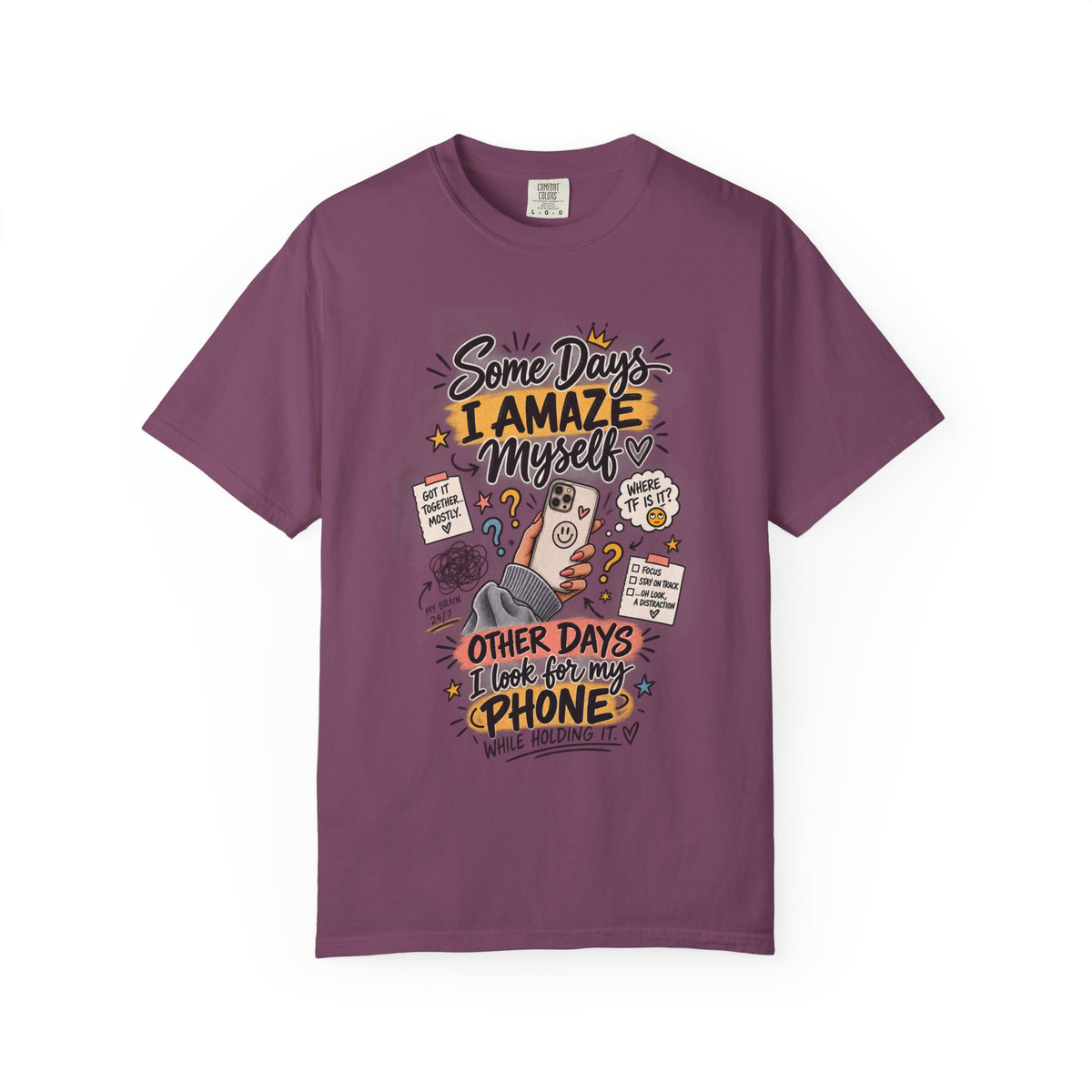 Some Days I Amaze Myself Funny Graphic Tee – Relatable Phone Shirt