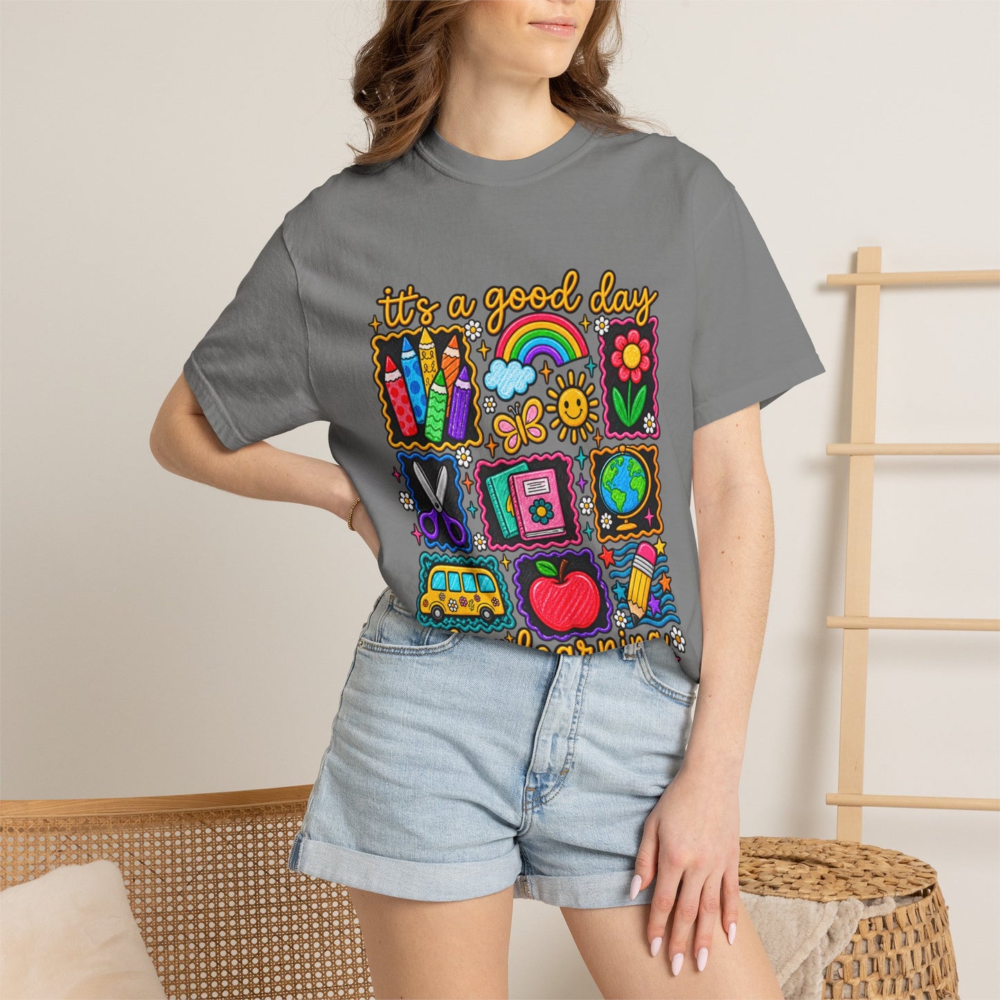 It's a Good Day for Learning T-Shirt — Cute School Icons Teacher & Student Tee