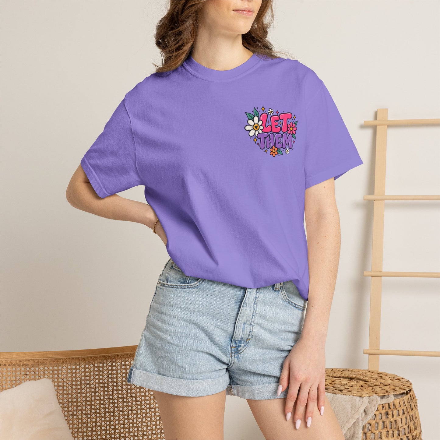 Let Them Judge You — Floral Positive Message T-Shirt