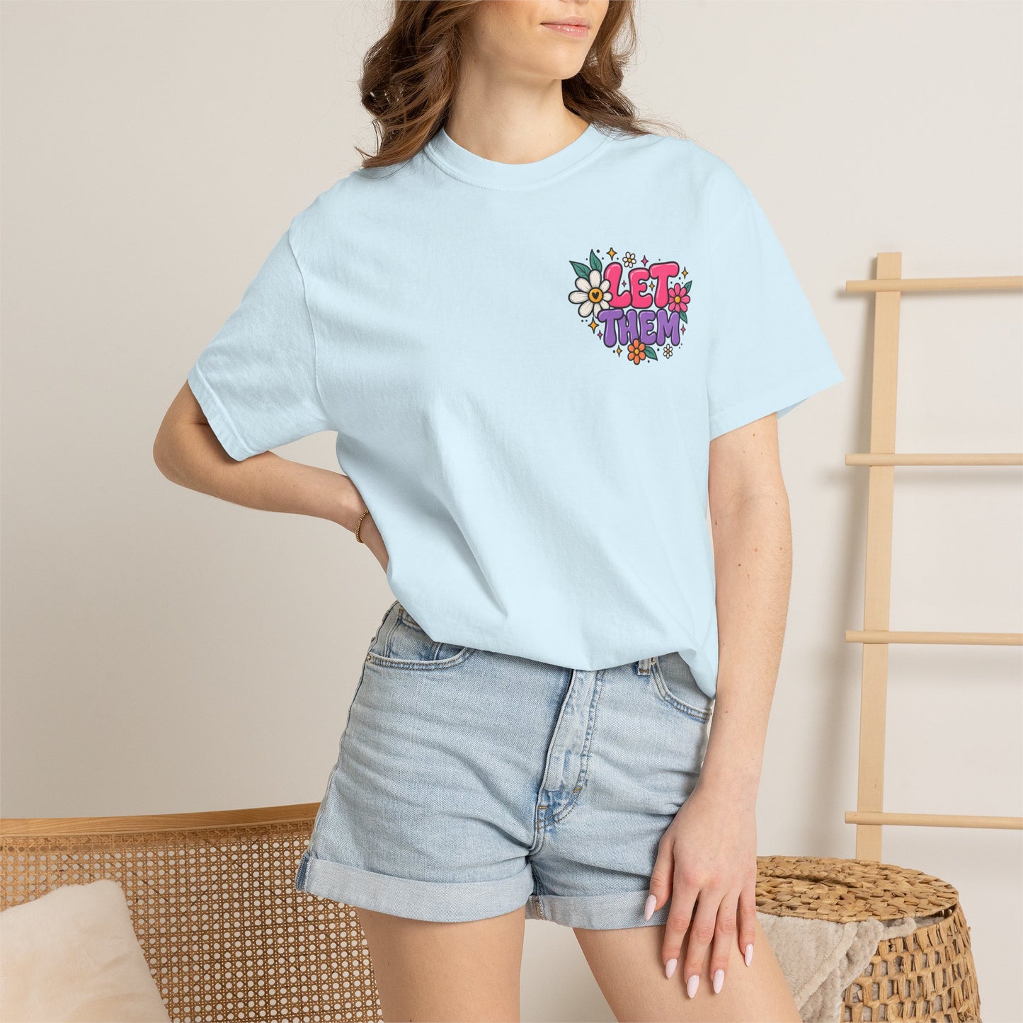 Let Them Judge You — Floral Positive Message T-Shirt