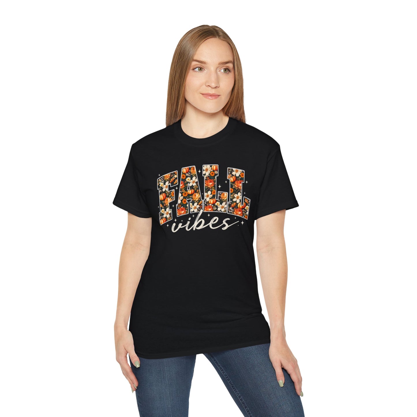 Fall Vibes Shirt | Floral Pumpkin Graphic Tee